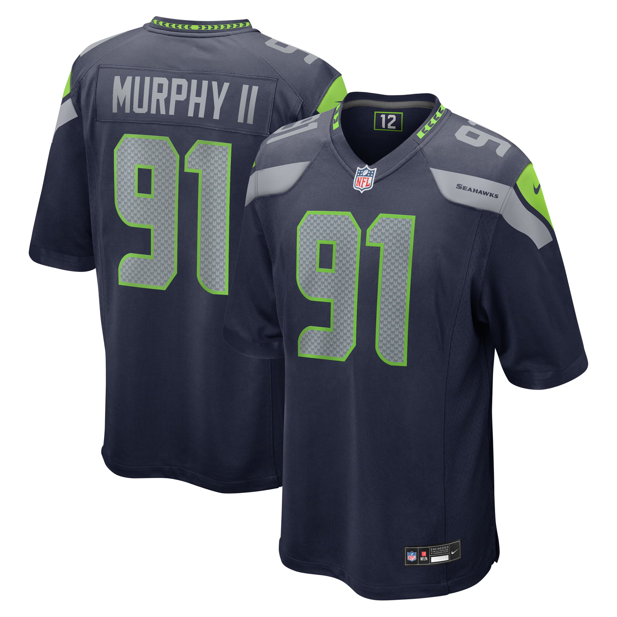 Byron Murphy II Seattle Seahawks Nike  Player Game Jersey - College Navy