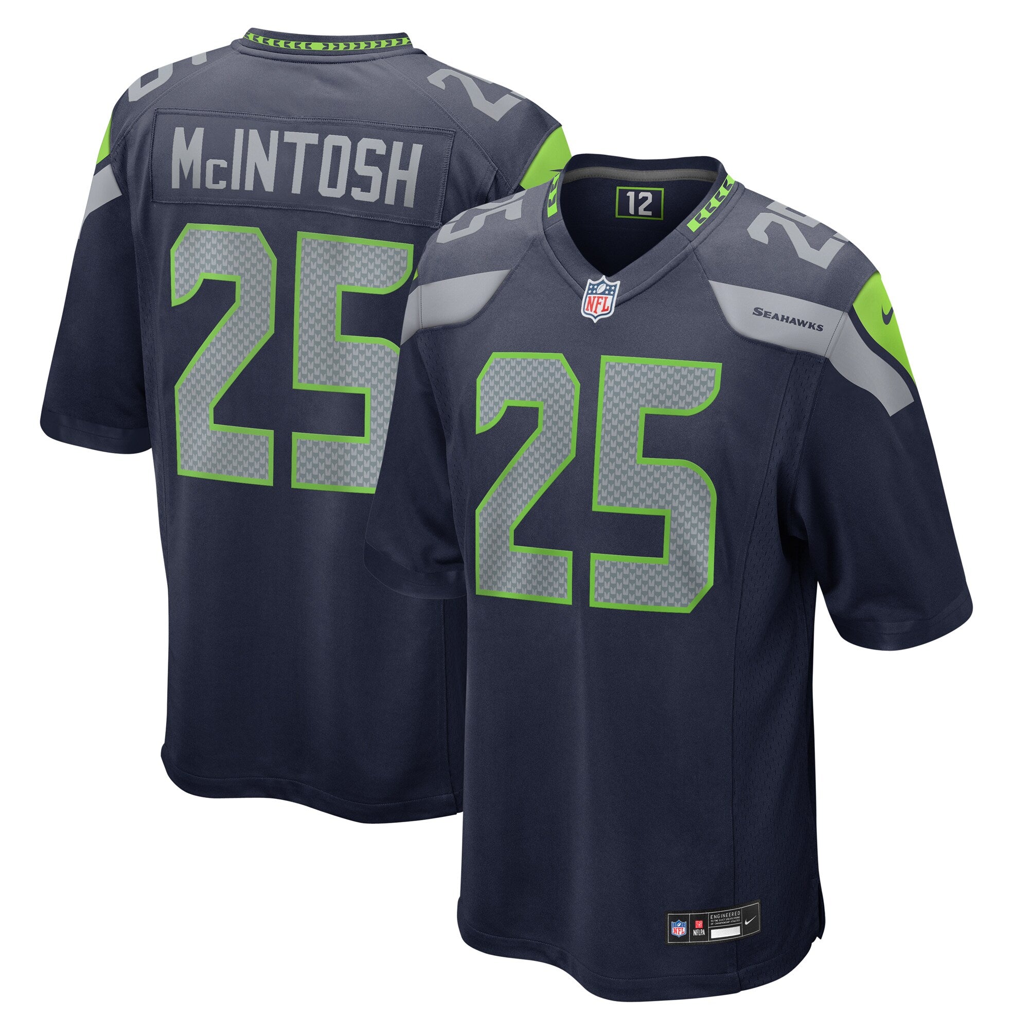 Kenny McIntosh Seattle Seahawks Nike  Game Jersey -  College Navy