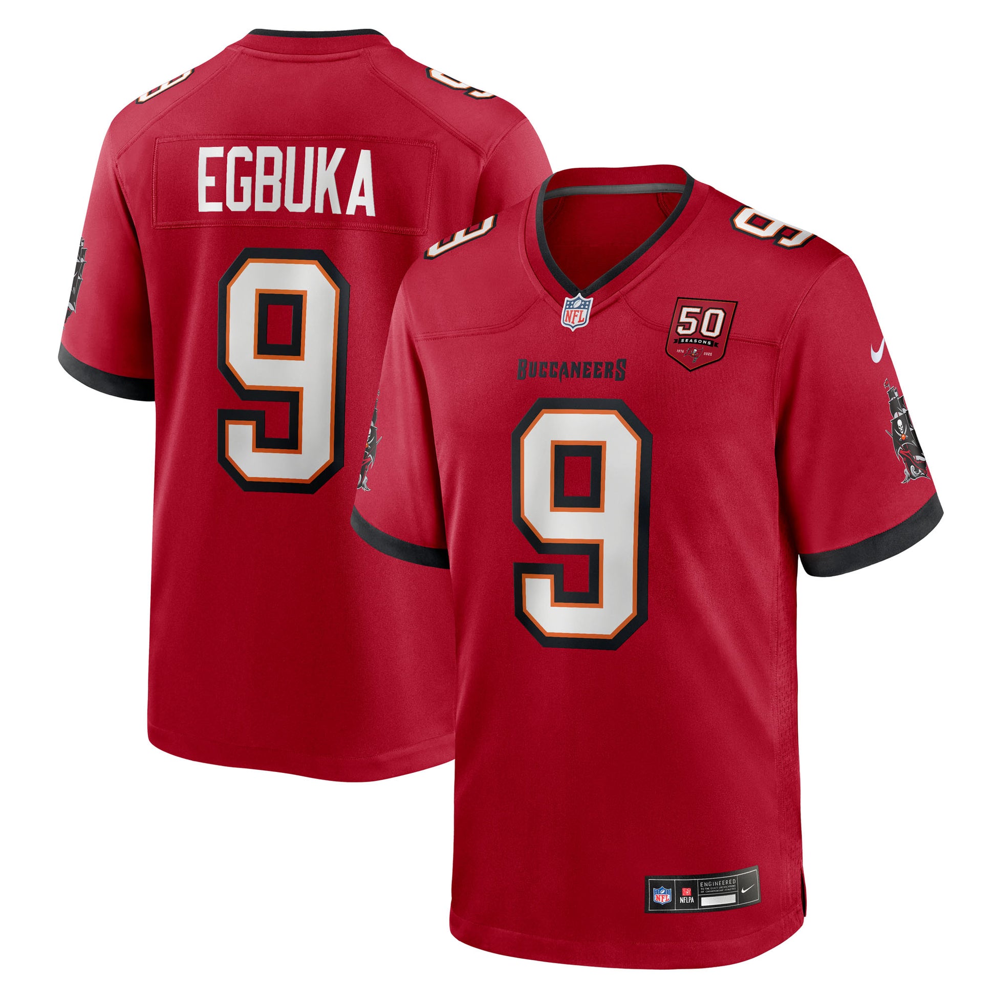Emeka Egbuka Tampa Bay Buccaneers Nike  Team Game Jersey - Red
