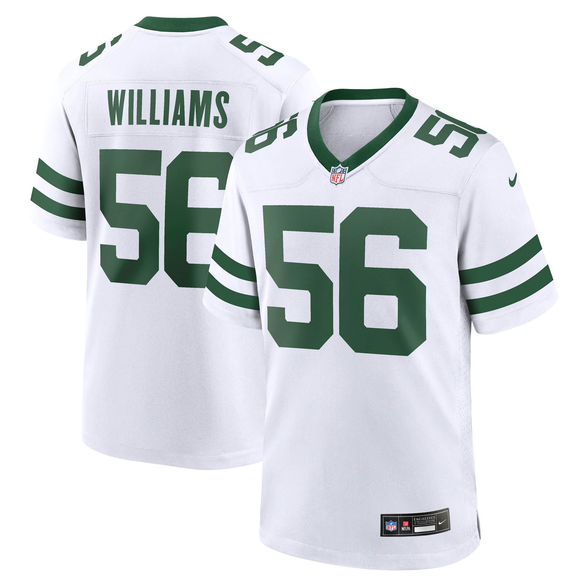 Quincy Williams New York Jets Nike Game Jersey - Legacy White