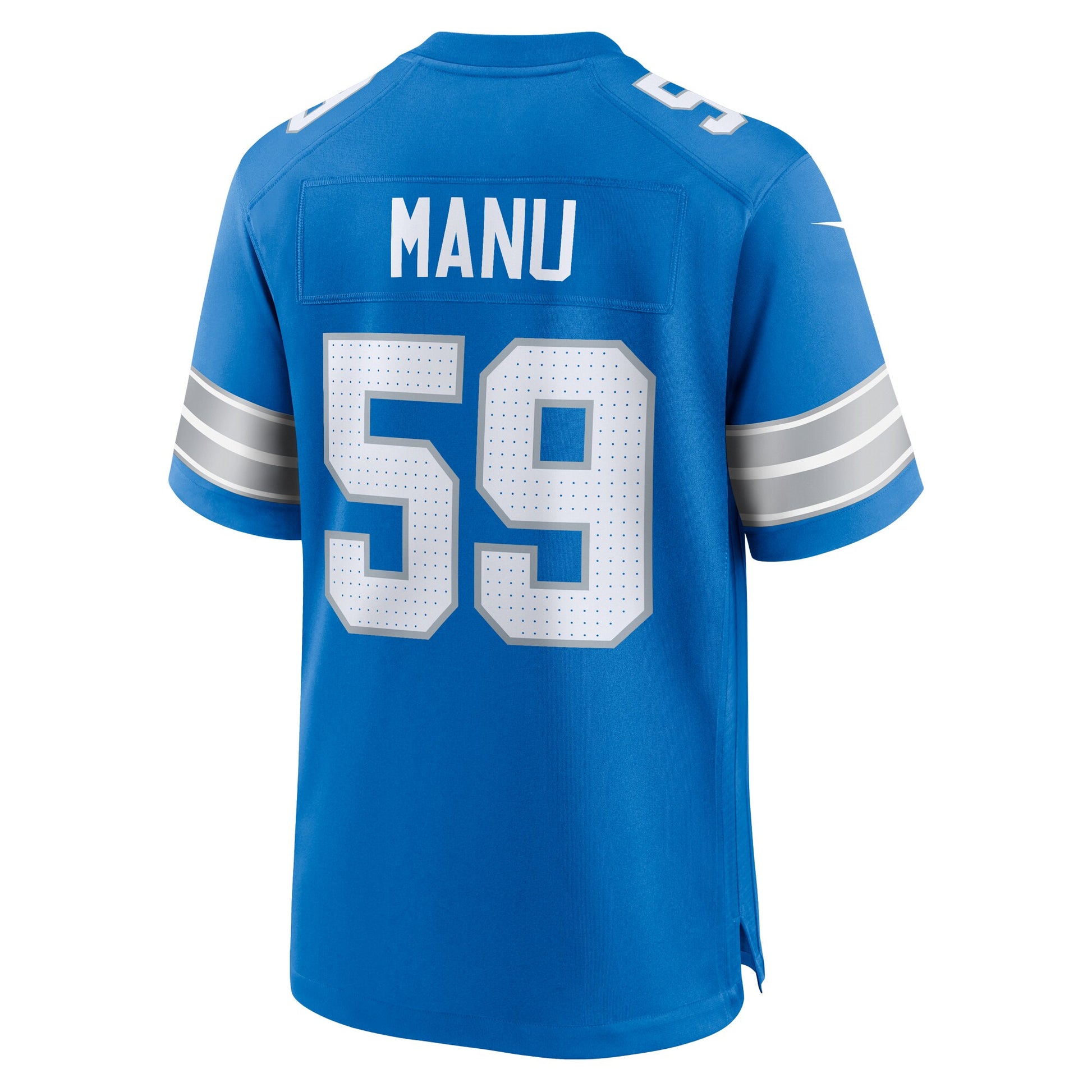 Giovanni Manu Detroit Lions Nike Team Game Jersey -  Blue