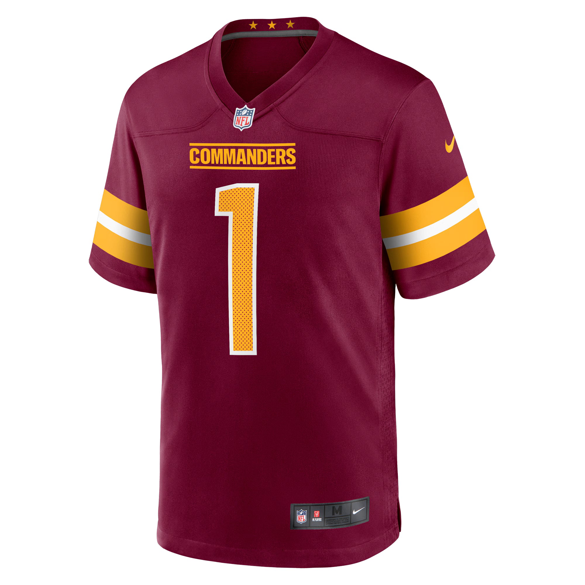 Number 1 Dad Washington Commanders Nike Game Jersey - Burgundy
