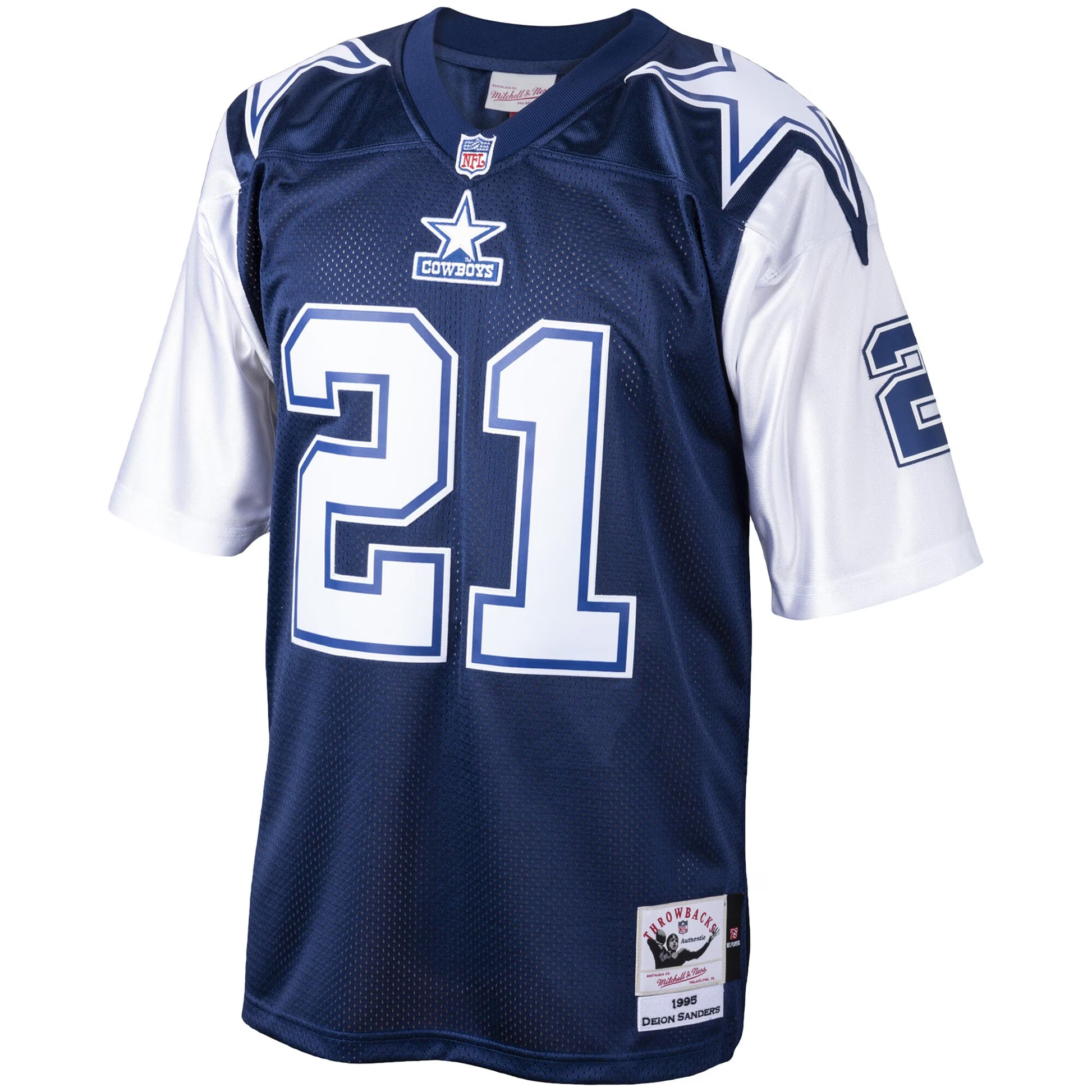 Deion Sanders Dallas Cowboys Mitchell &amp; Ness Big &amp; Tall 1995 Retired Player Replica Jersey - Navy