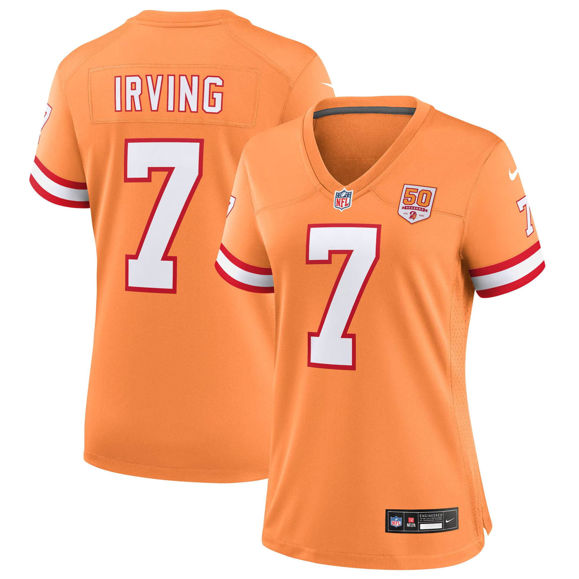 Bucky Irving  Tampa Bay Buccaneers Nike Women's 50th Season Game Jersey - Creamsicle