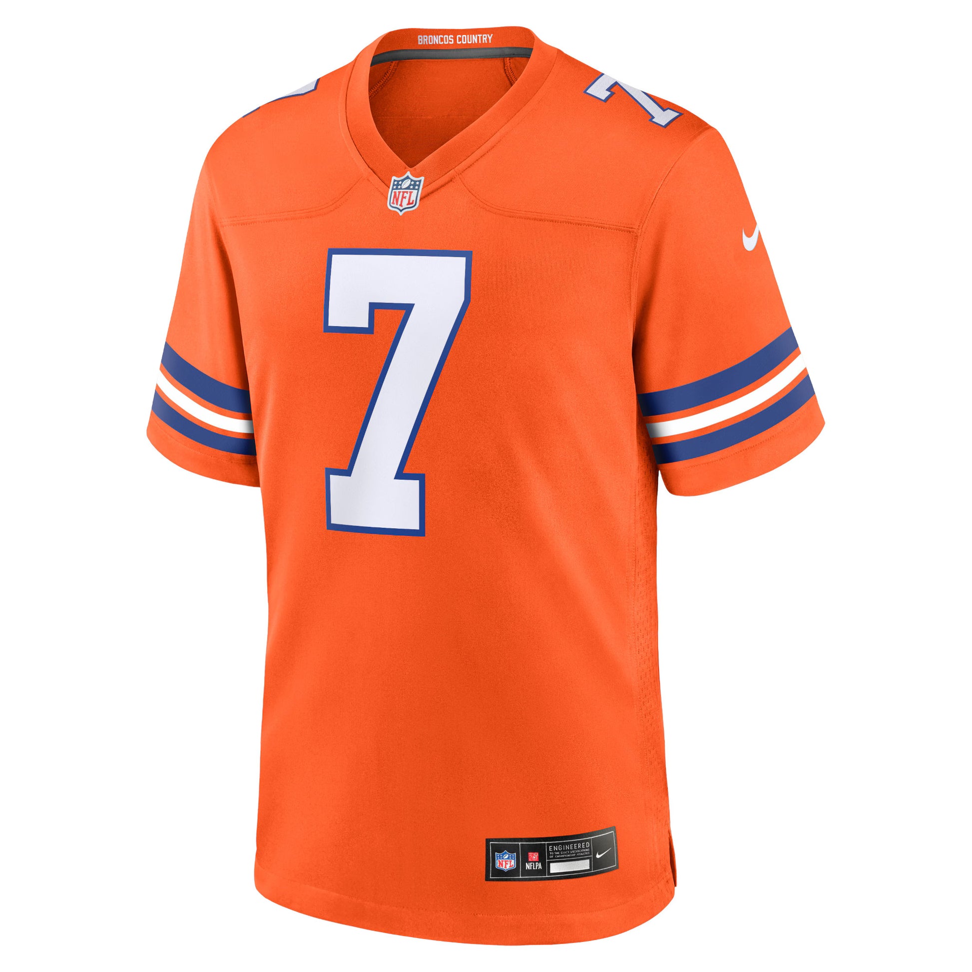 John Elway Denver Broncos Nike Mile High Collection 1977 Throwback Retired Player Game Jersey - Orange