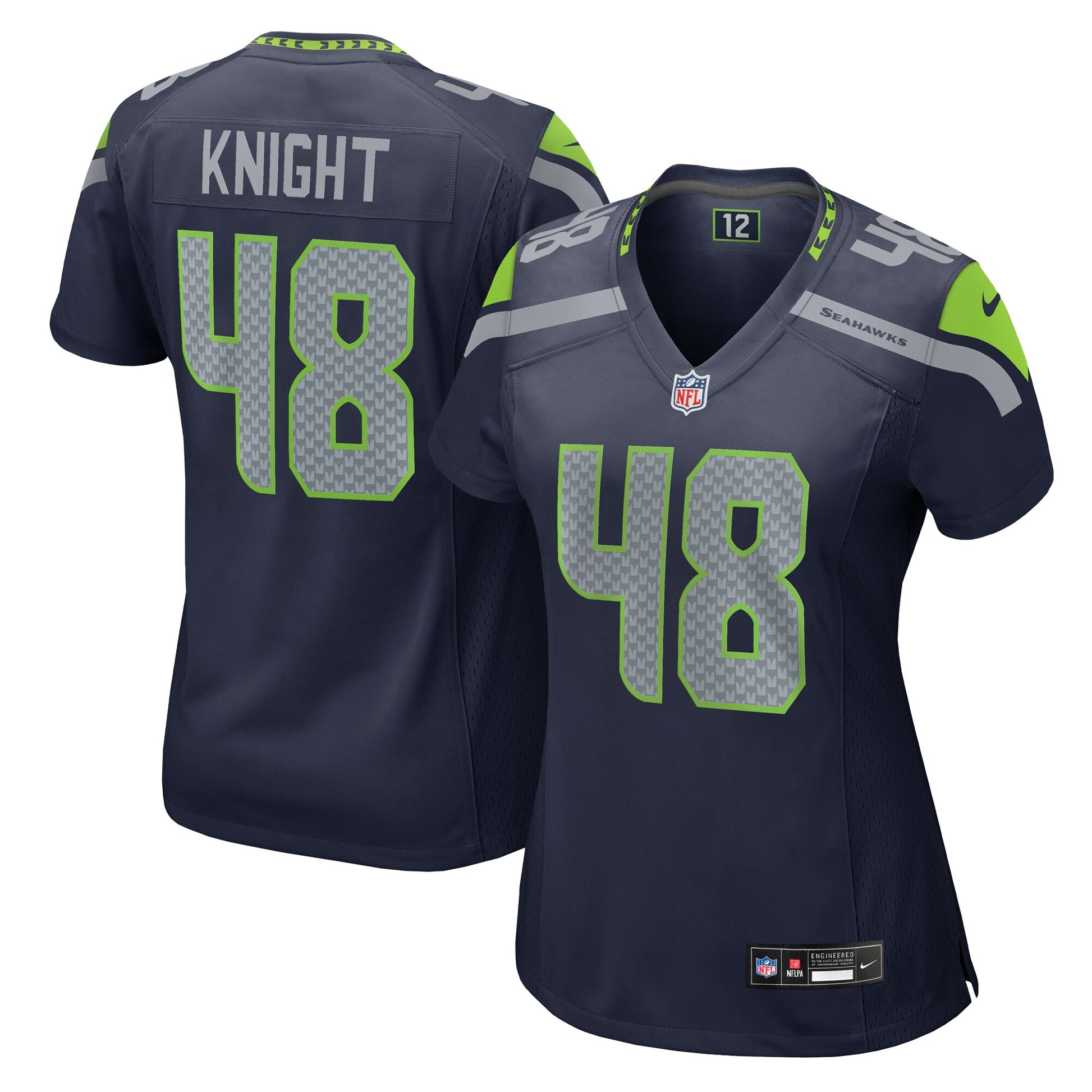 Tyrice Knight Seattle Seahawks Nike Women's Team Game Jersey -  College Navy