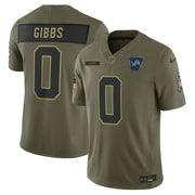 Jahmyr Gibbs Detroit Lions Nike 2025 Salute to Service Limited Jersey - Olive