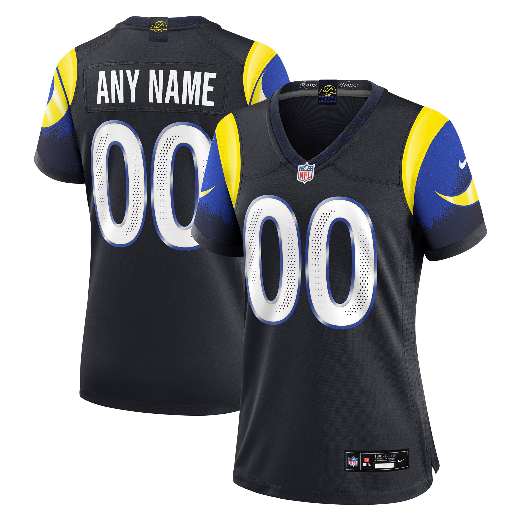 Los Angeles Rams Nike Women's 2025 Rivalries Collection Custom Game Jersey - Midnight Blue