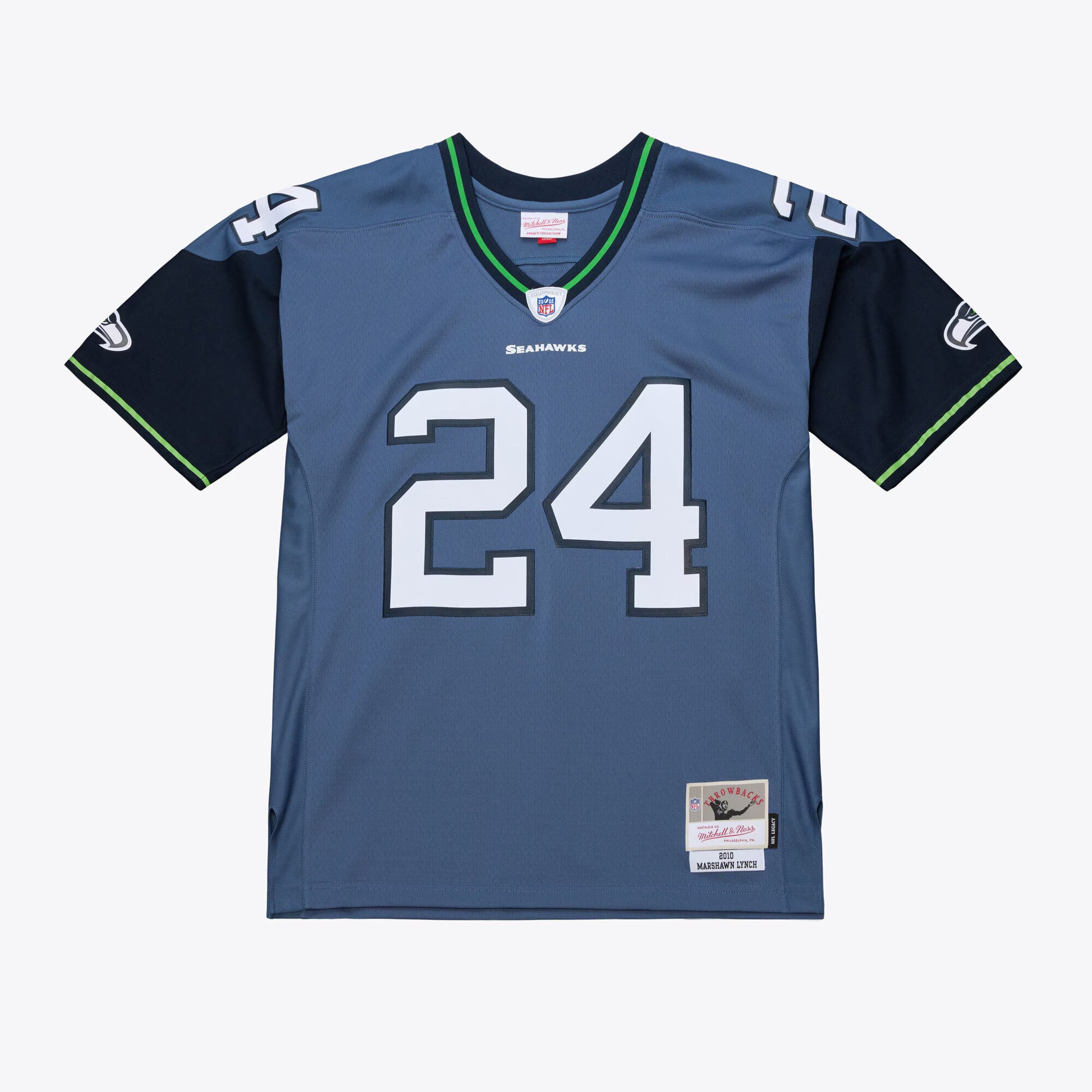 Marshawn Lynch Seattle Seahawks Mitchell &amp; Ness 2010 Legacy Throwback Replica Jersey - Blue