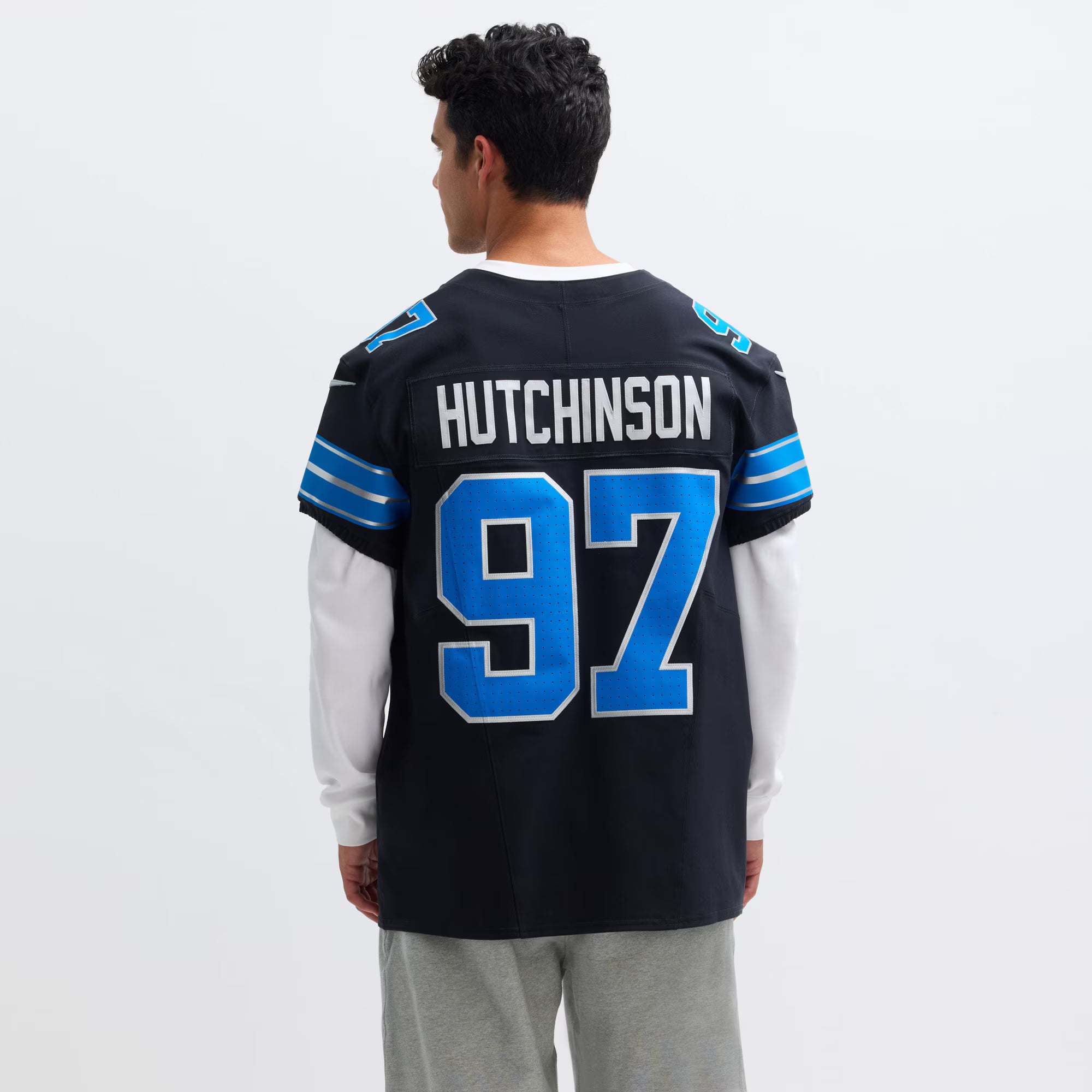 Aidan Hutchinson Detroit Lions Nike Alternate Vapor F.U.S.E. Elite Jersey - Black