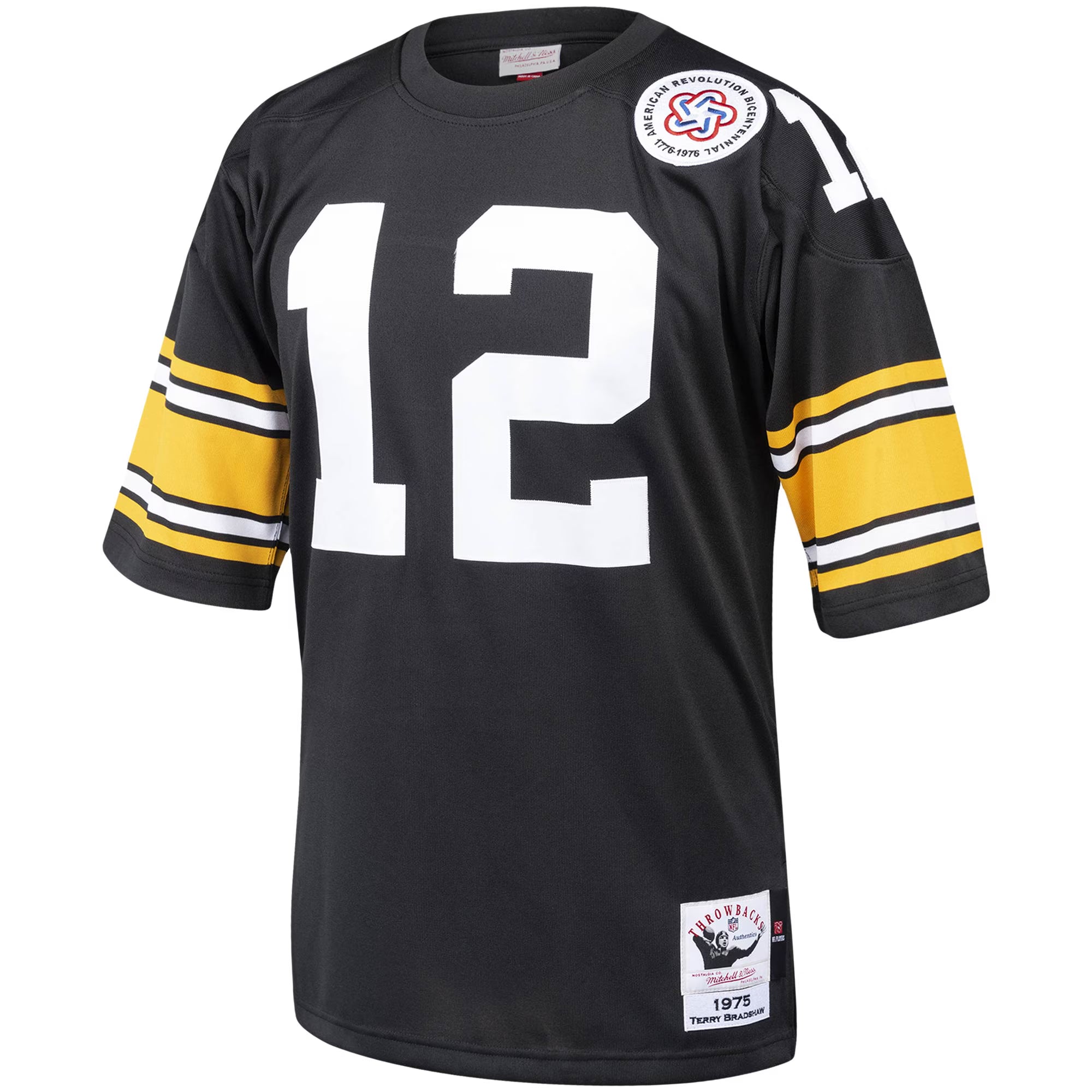 Terry Bradshaw Pittsburgh Steelers Mitchell &amp; Ness Authentic Throwback Retired Player Jersey - Black