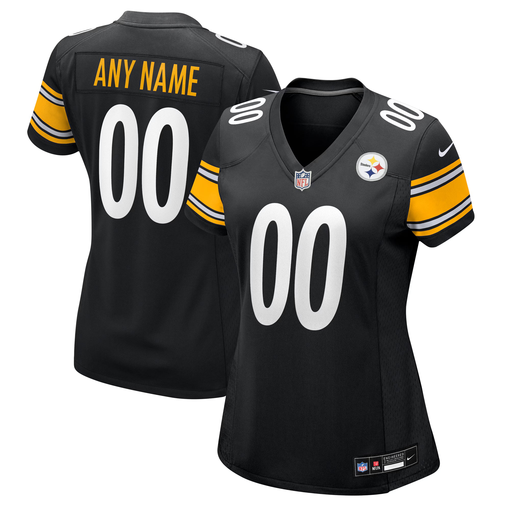 Pittsburgh Steelers Nike Women's Custom Game Jersey - Black