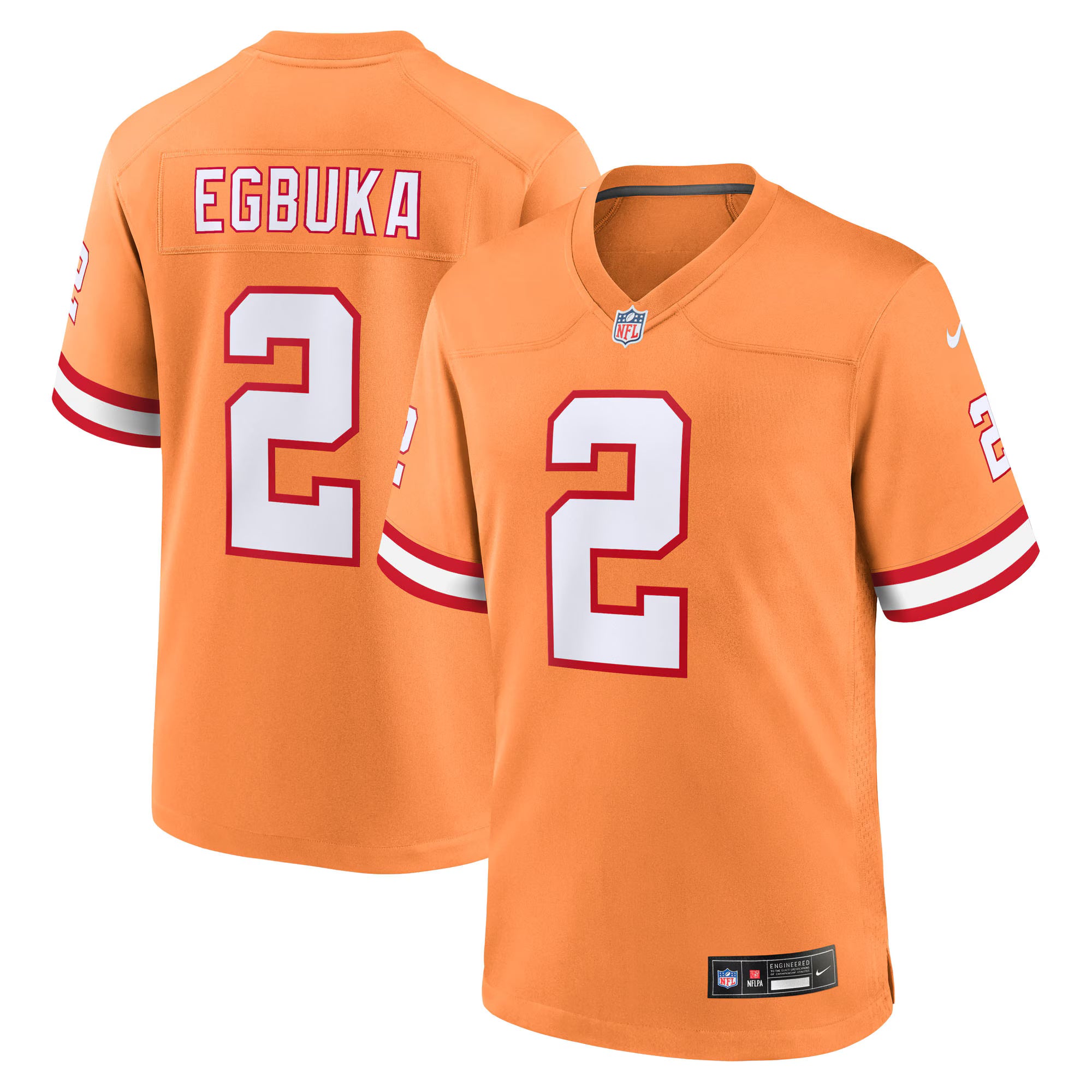 Emeka Egbuka  Tampa Bay Buccaneers Nike Alternate 2  Game Jersey -  Creamsicle