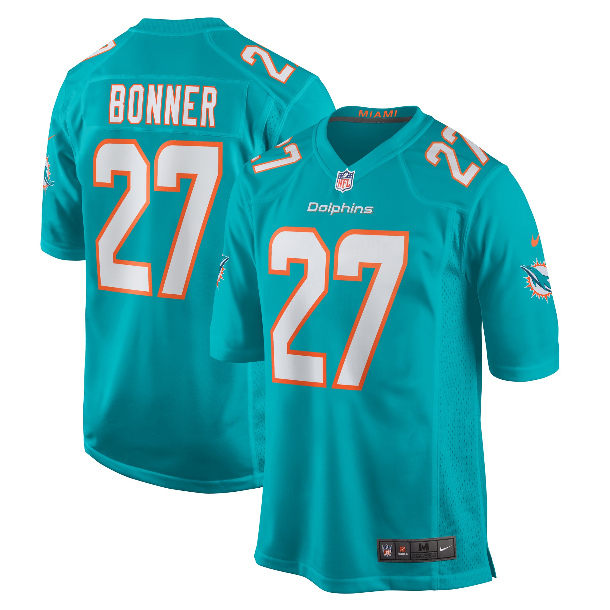 Ethan Bonner Miami Dolphins Nike  Game Jersey -  Aqua