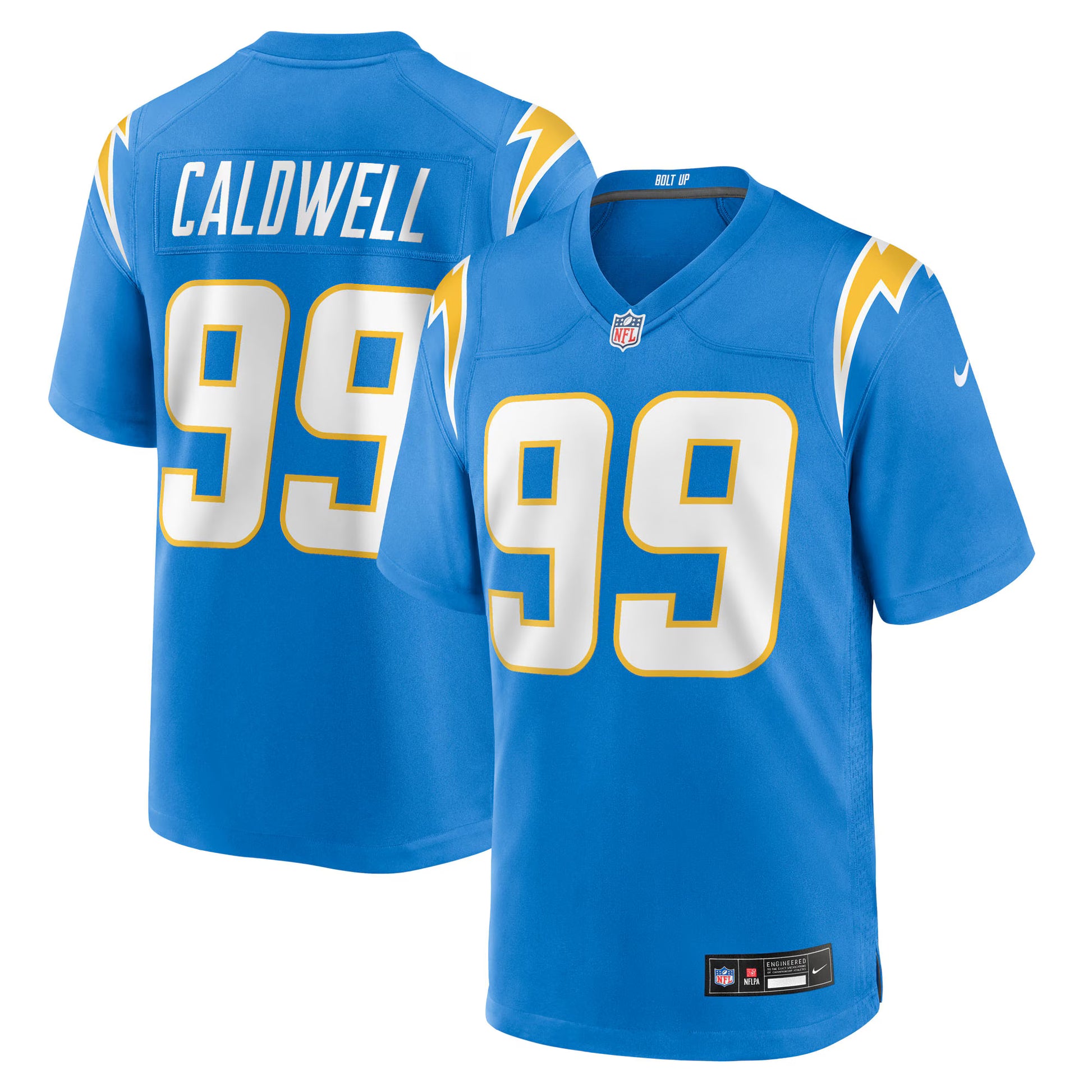 Jamaree Caldwell Los Angeles Chargers Nike Team Game Jersey -  Powder Blue
