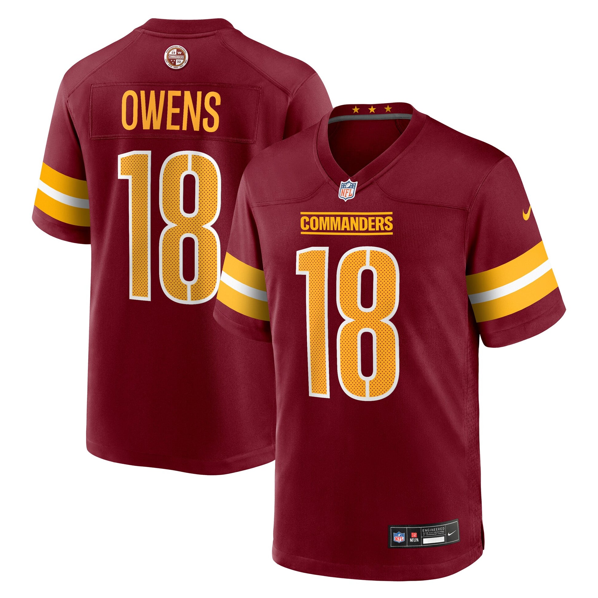 Tyler Owens Washington Commanders Nike Team Game Jersey -  Burgundy