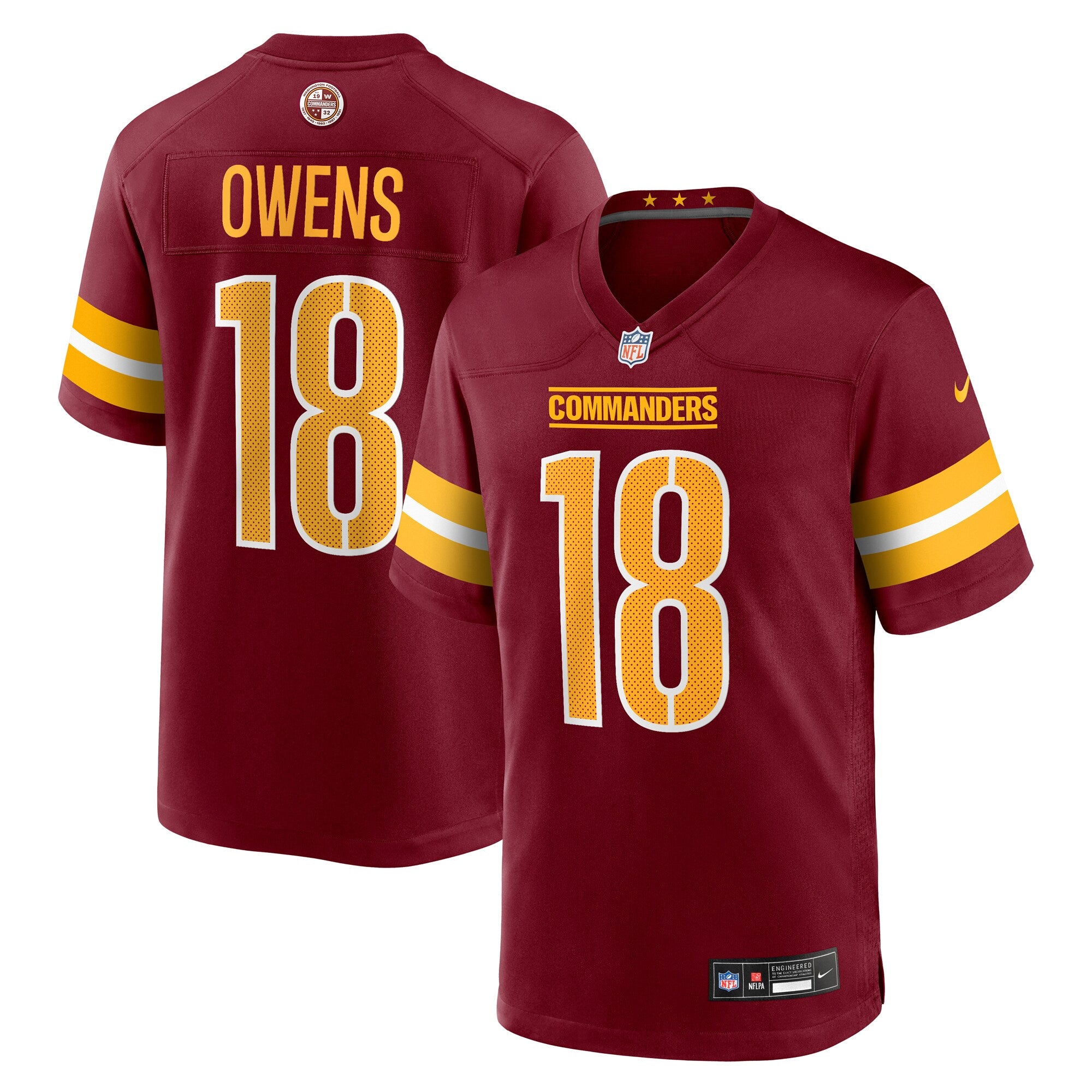 Tyler Owens Washington Commanders Nike Team Game Jersey -  Burgundy