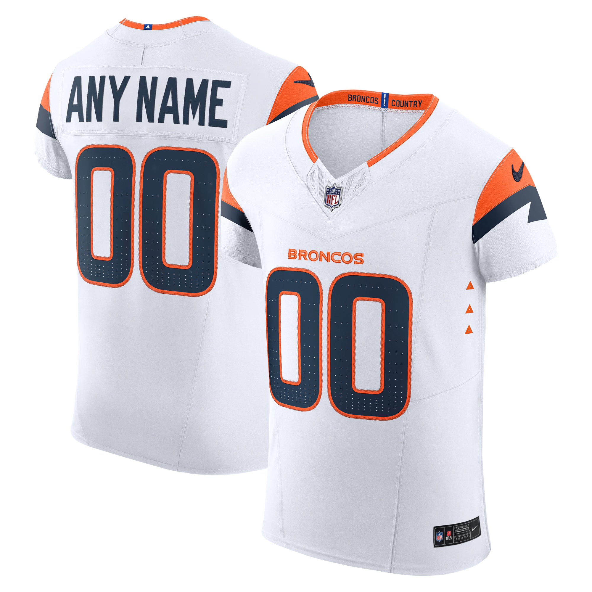 Denver Broncos Nike Vapor F.U.S.E. Elite Custom Jersey - White