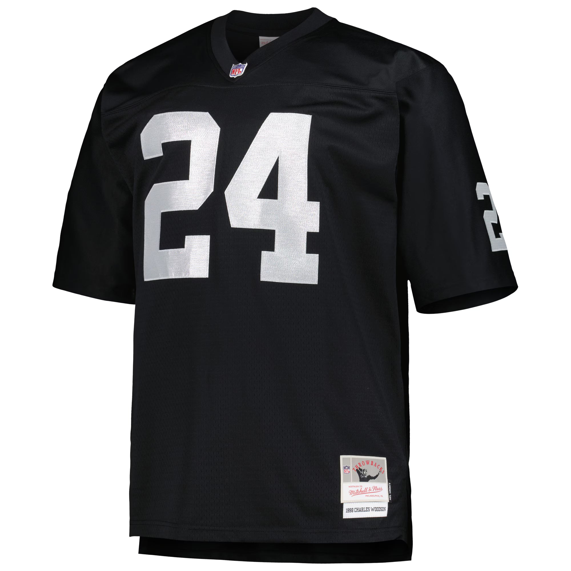 Charles Woodson Las Vegas Raiders Mitchell &amp; Ness Big &amp; Tall 1998 Retired Player Replica Jersey - Black
