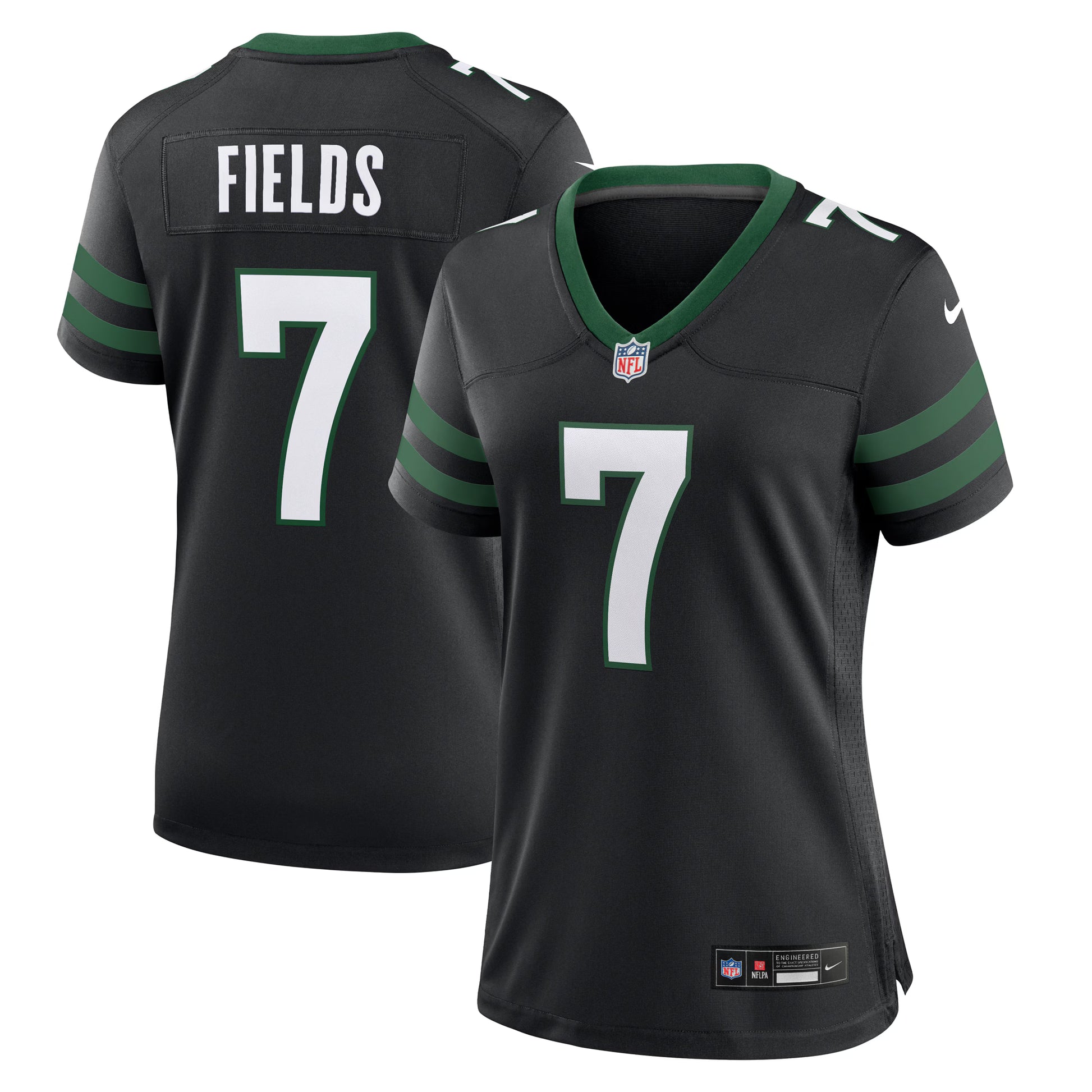 Justin Fields New York Jets Nike Women's   Alternate Game Jersey - Black