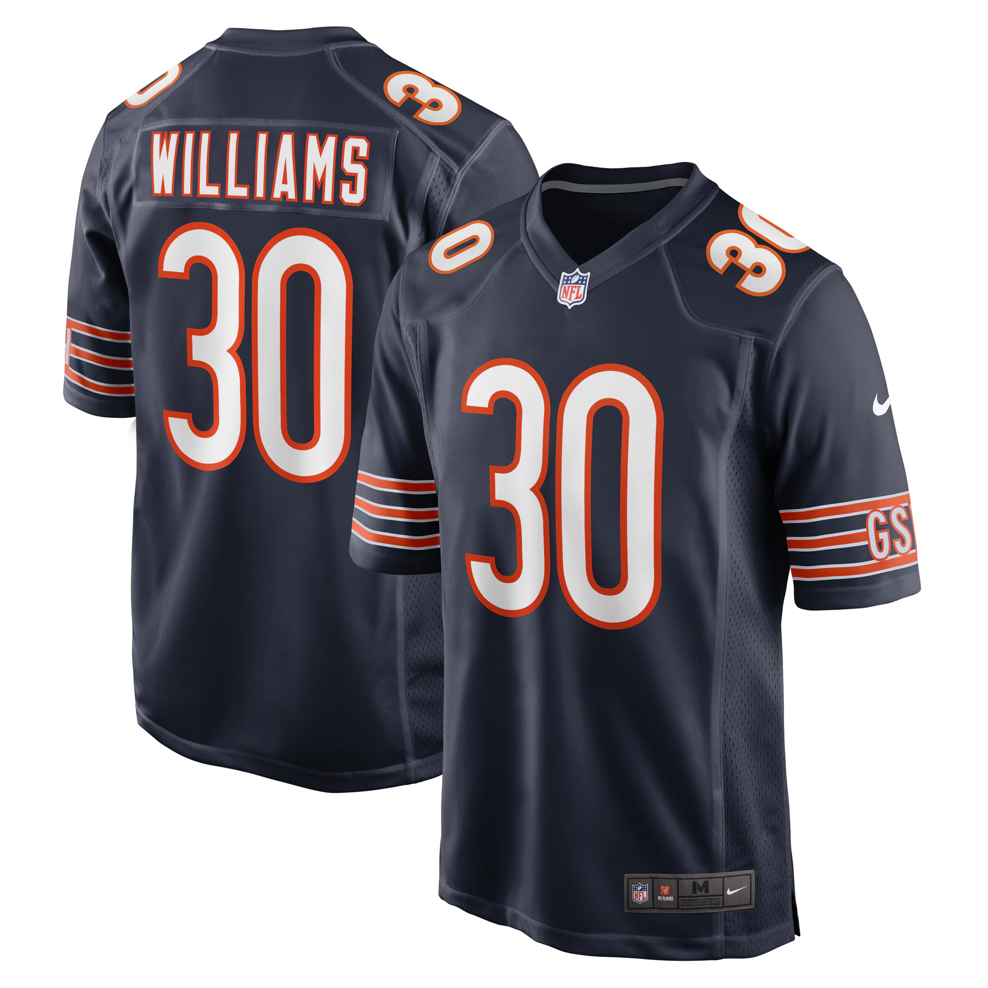 Joejuan Williams Chicago Bears Nike  Game Jersey -  Navy