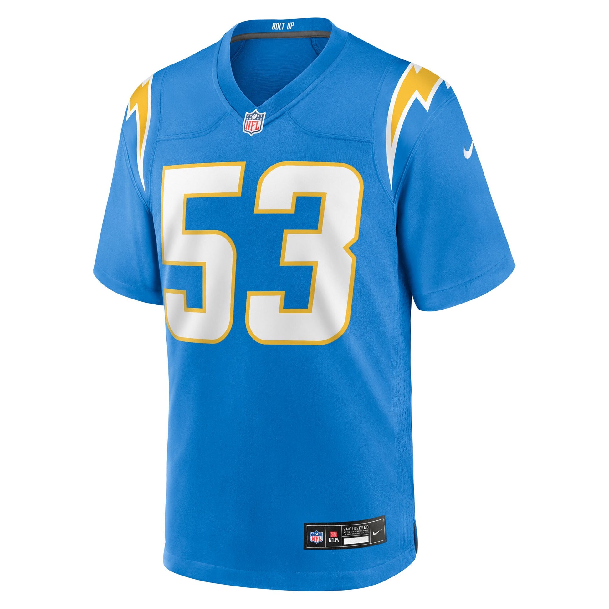 Del'Shawn Phillips Los Angeles Chargers Nike Team Game Jersey -  Powder Blue