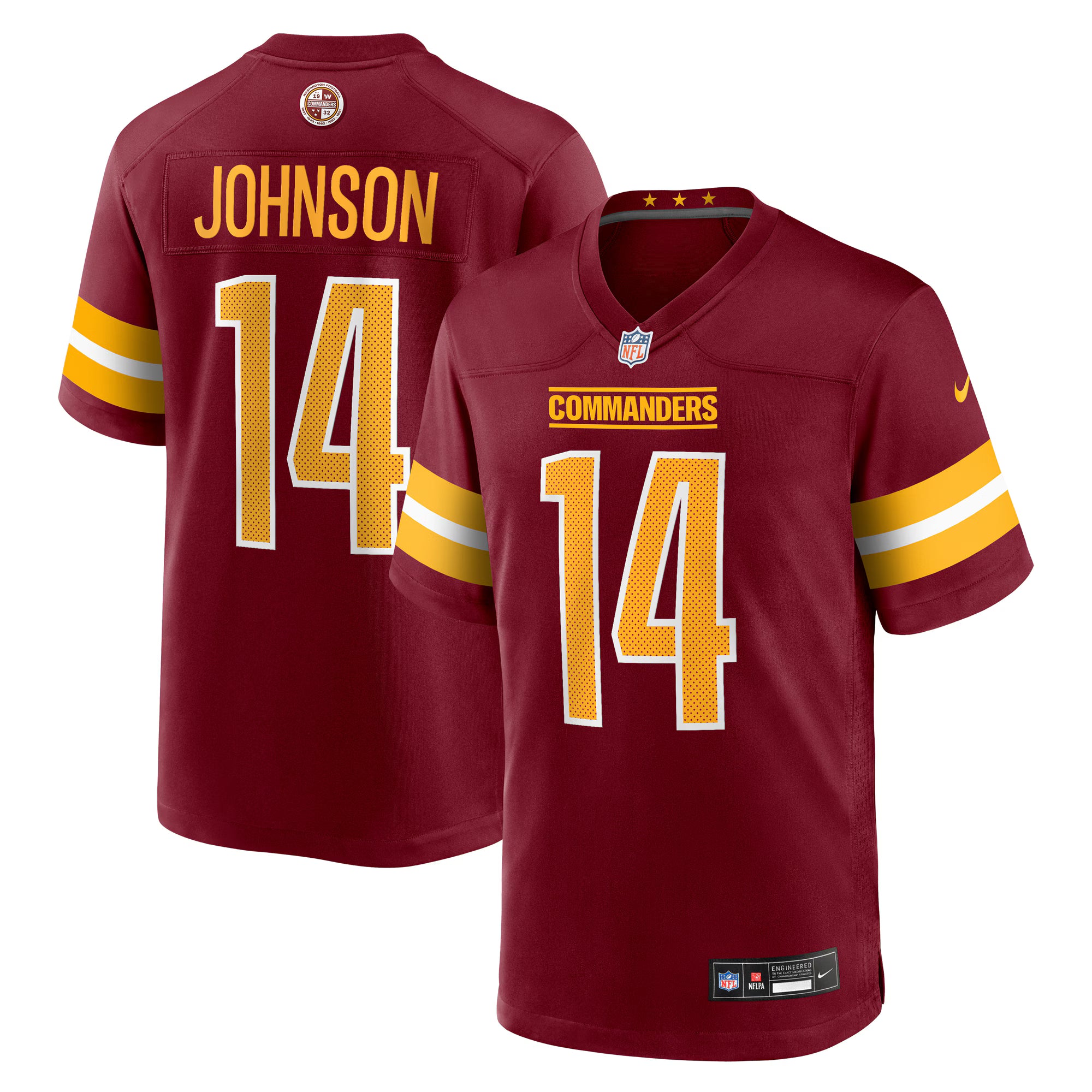 Josh Johnson Washington Commanders Nike Team Game Jersey -  Burgundy