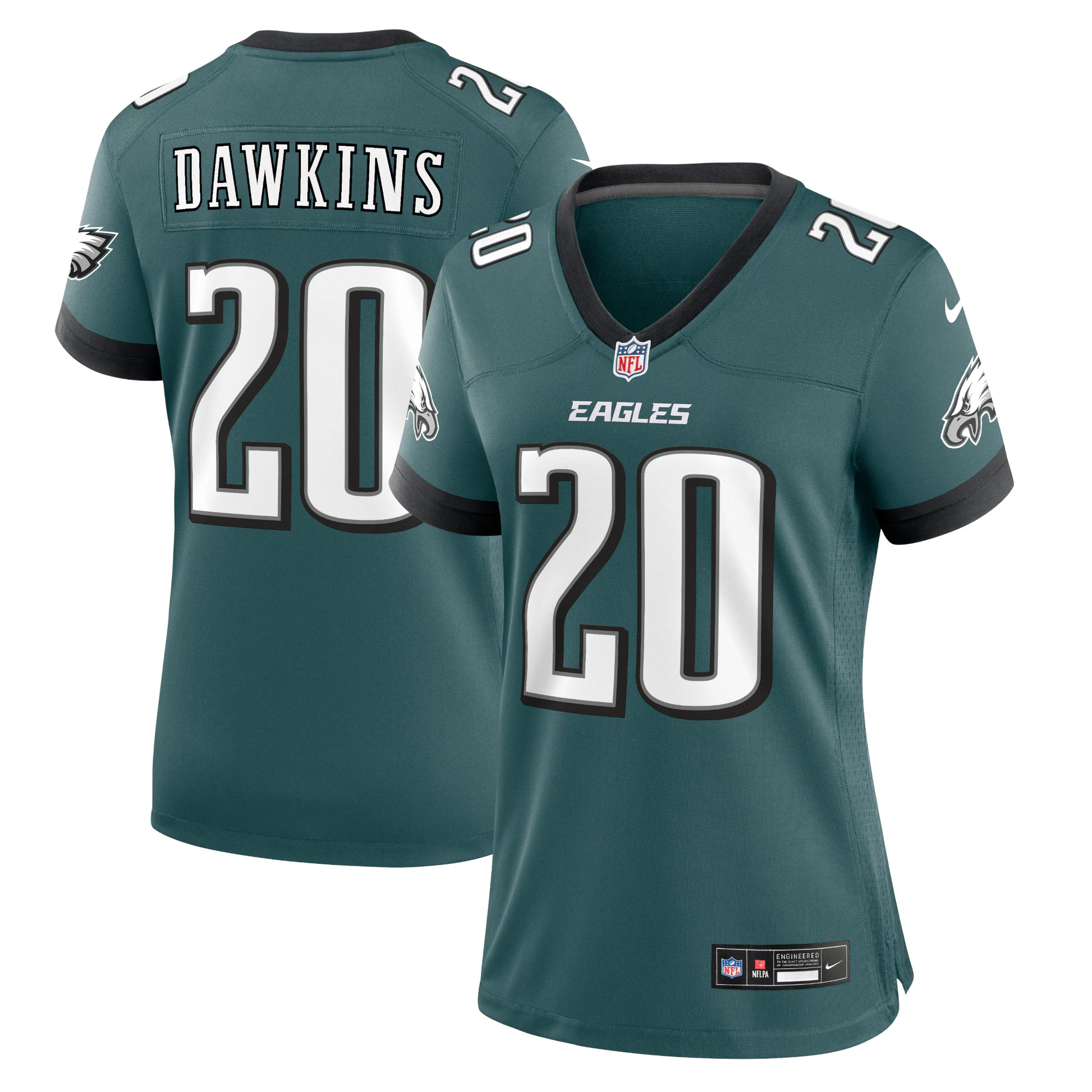 Brian Dawkins Philadelphia Eagles Nike Women's Retired Player Game Jersey - Midnight Green
