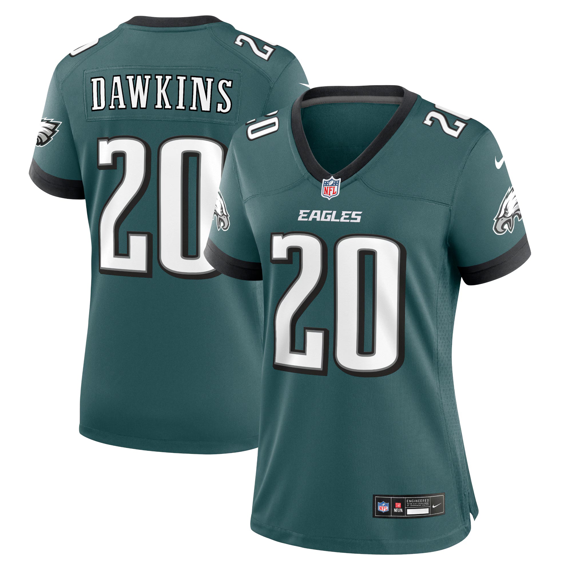 Brian Dawkins Philadelphia Eagles Nike Women's Retired Player Game Jersey - Midnight Green