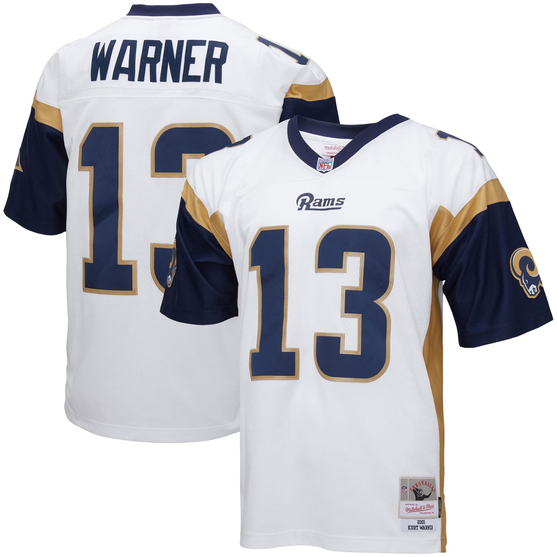 Kurt Warner Los Angeles Rams Mitchell &amp; Ness Big &amp; Tall 2001 Retired Player Replica Jersey - White
