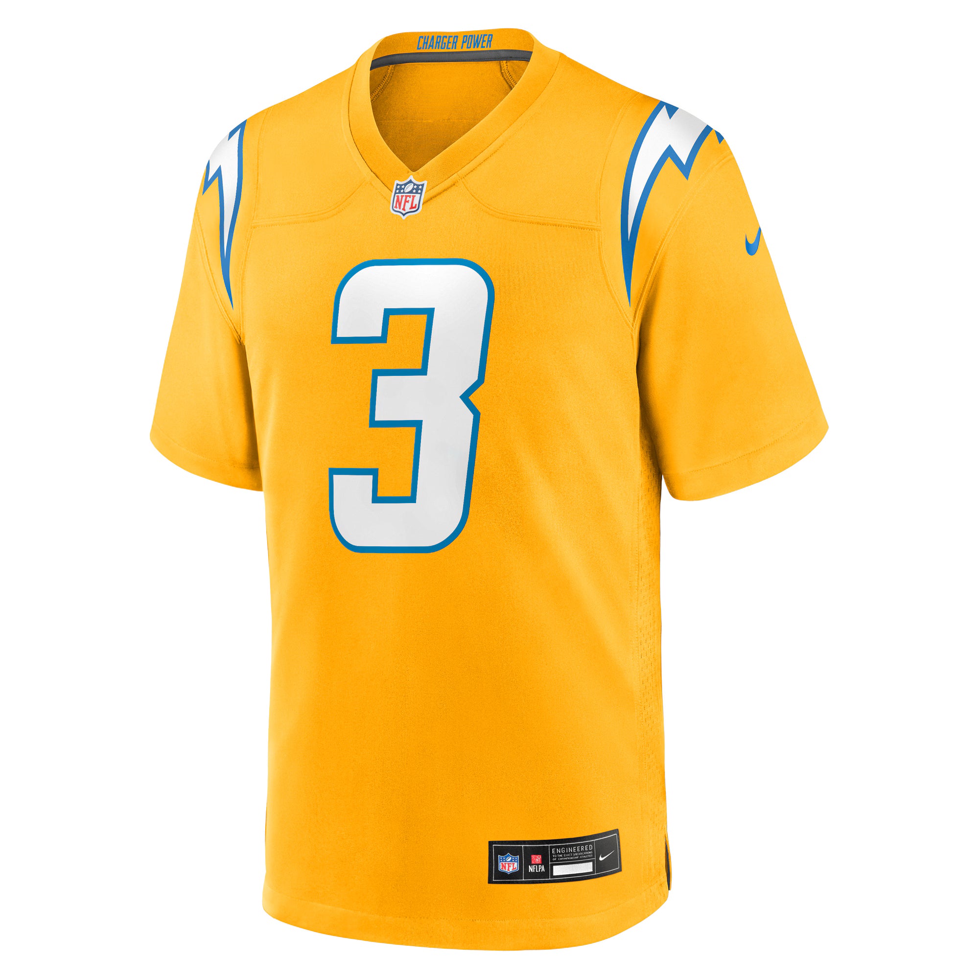 Derwin James Jr. Los Angeles Chargers Nike Alternate Charger Power Game Player Jersey - Gold