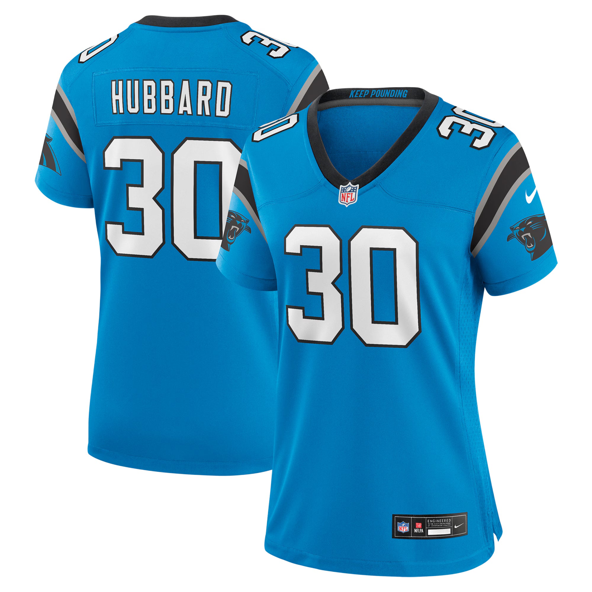 Chuba Hubbard Carolina Panthers Nike Women's Alternate Game Jersey -  Blue