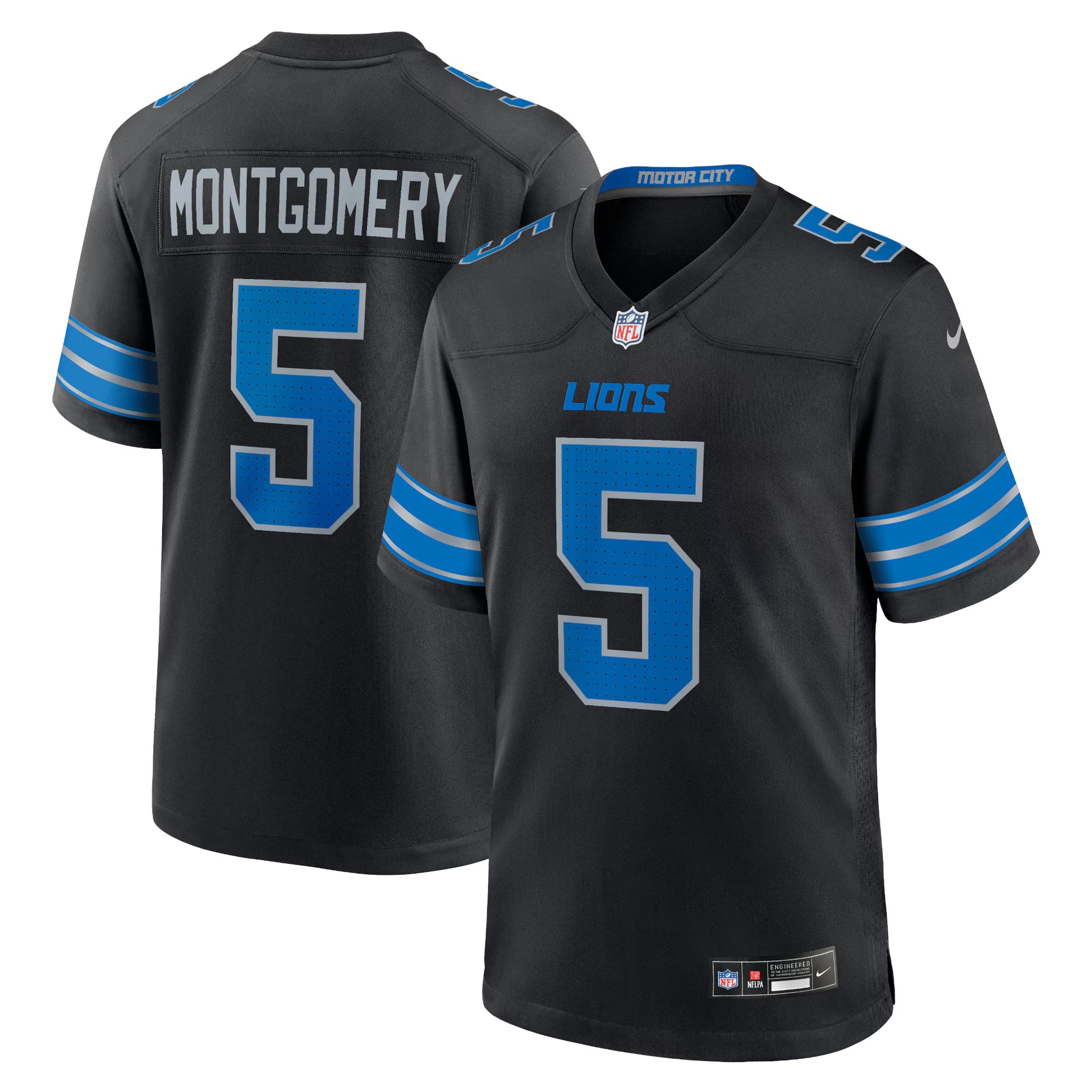 David Montgomery Detroit Lions Nike 2nd Alternate Game Jersey - Black