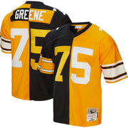 Joe Greene Pittsburgh Steelers Mitchell &amp; Ness 1976 Split Legacy Replica Jersey - Black/Gold