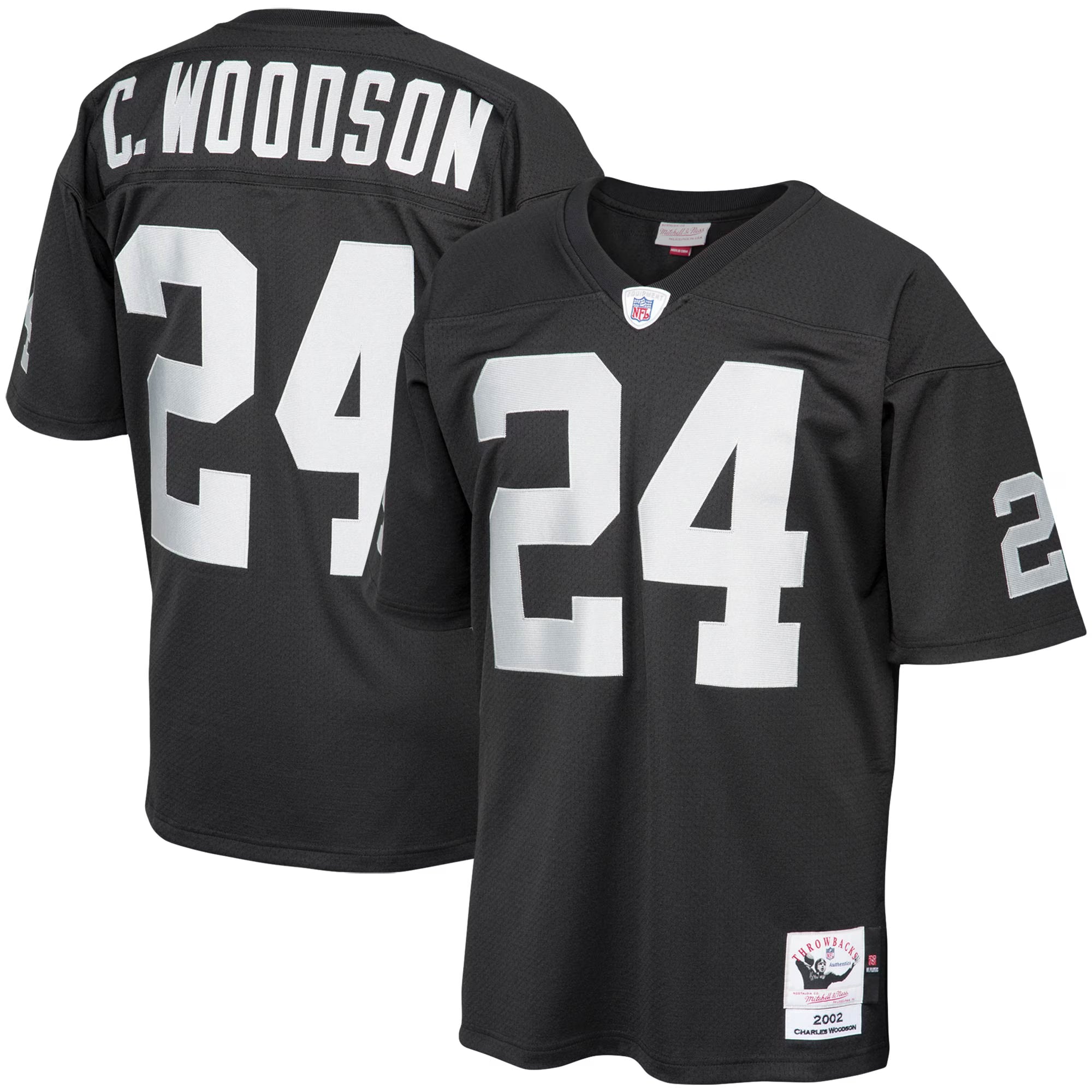 Charles Woodson Las Vegas Raiders 2002 Mitchell &amp; Ness Authentic Throwback Retired Player Jersey - Black