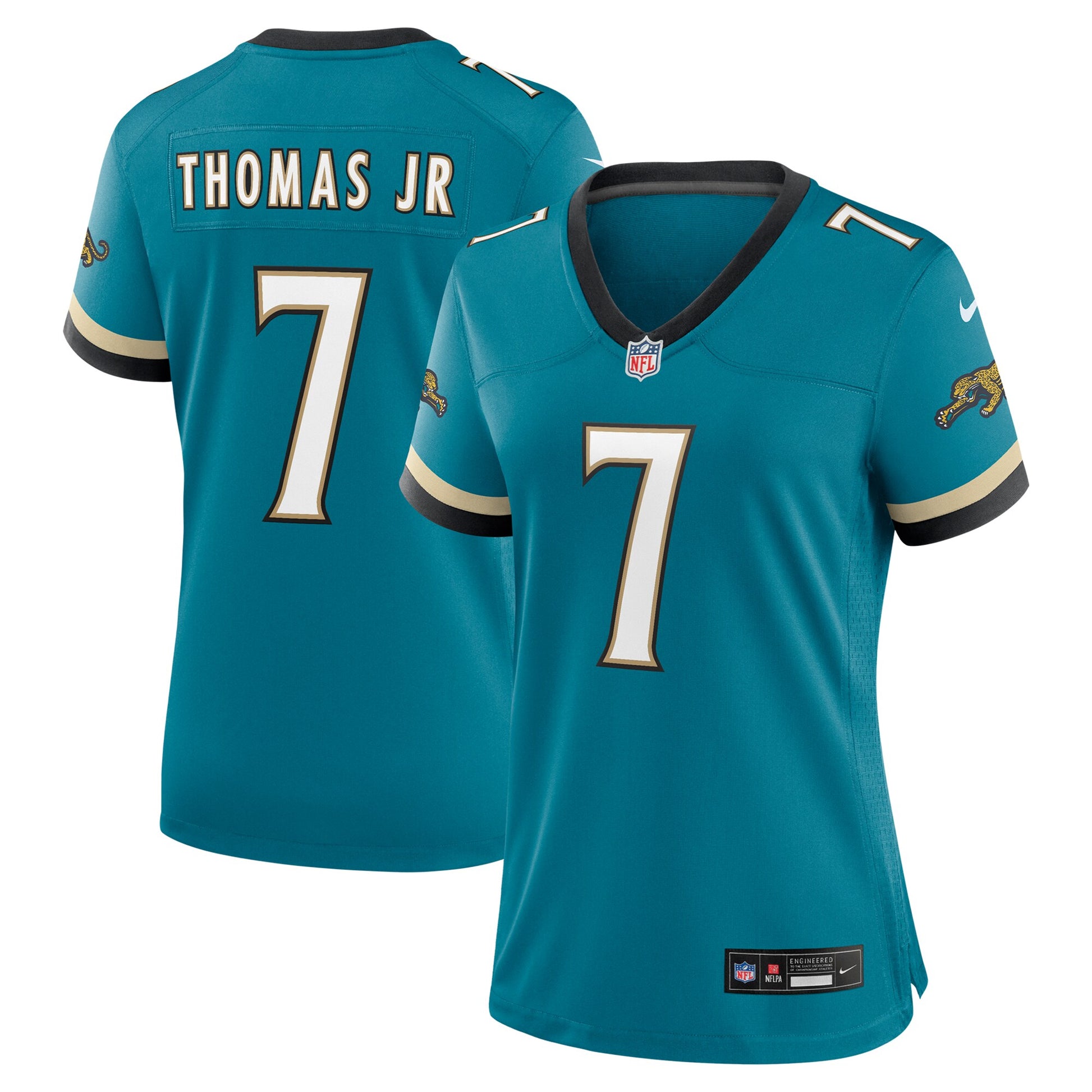 Brian Thomas Jr. Jacksonville Jaguars Nike Women's Prowler Throwback Game Jersey - Teal