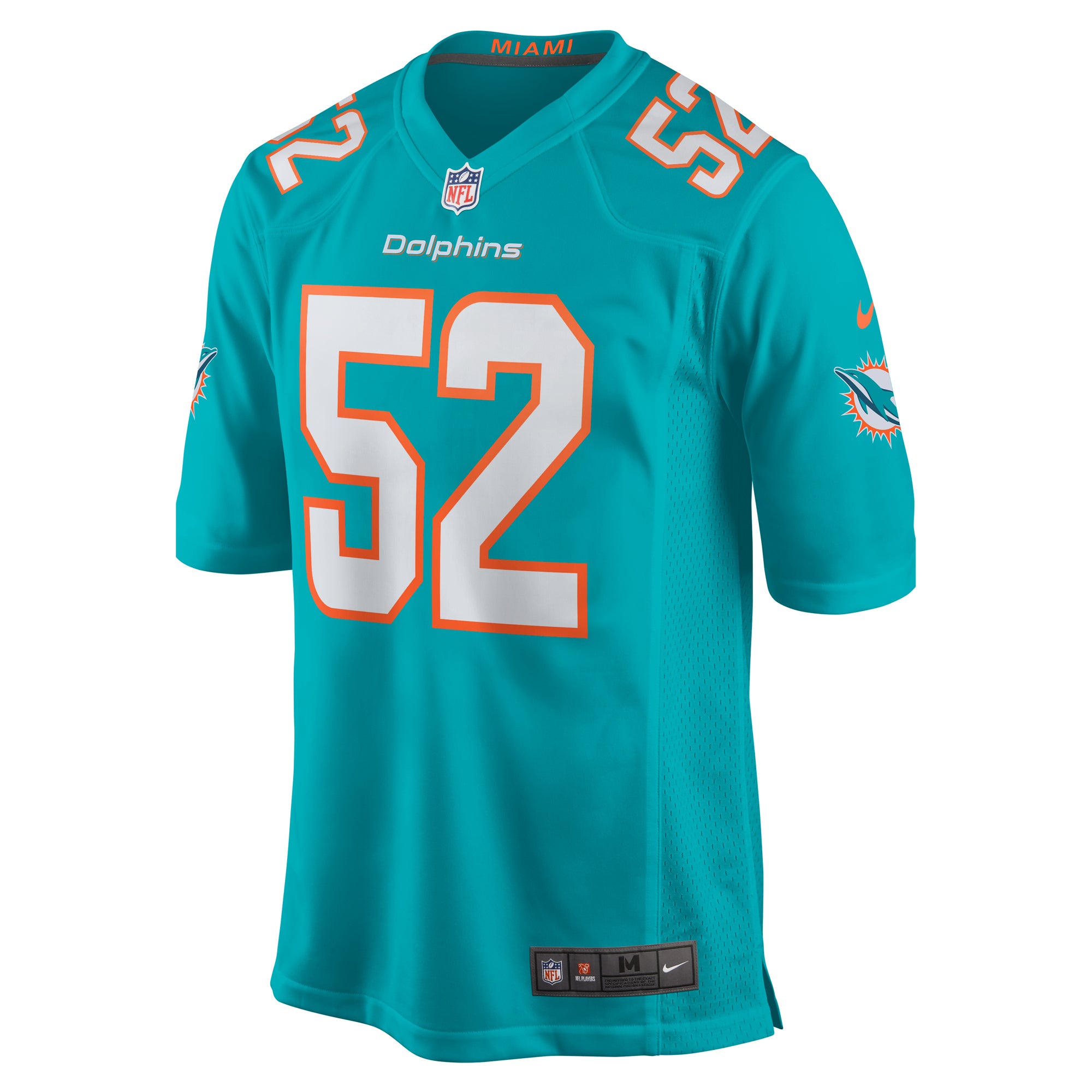 Patrick Paul Miami Dolphins Nike  Game Jersey -  Aqua