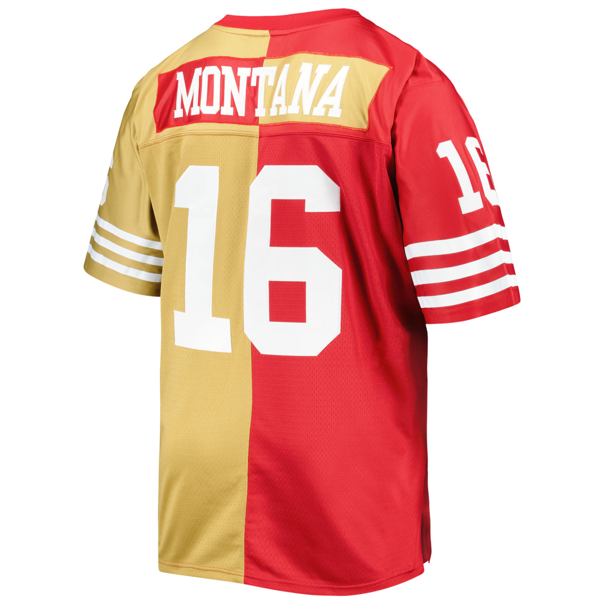Joe Montana San Francisco 49ers Mitchell &amp; Ness Big &amp; Tall Split Legacy Retired Player Replica Jersey - Scarlet/Gold