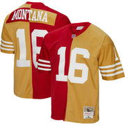 Joe Montana San Francisco 49ers Mitchell &amp; Ness 1990 Split Legacy Replica Jersey - Scarlet/Gold