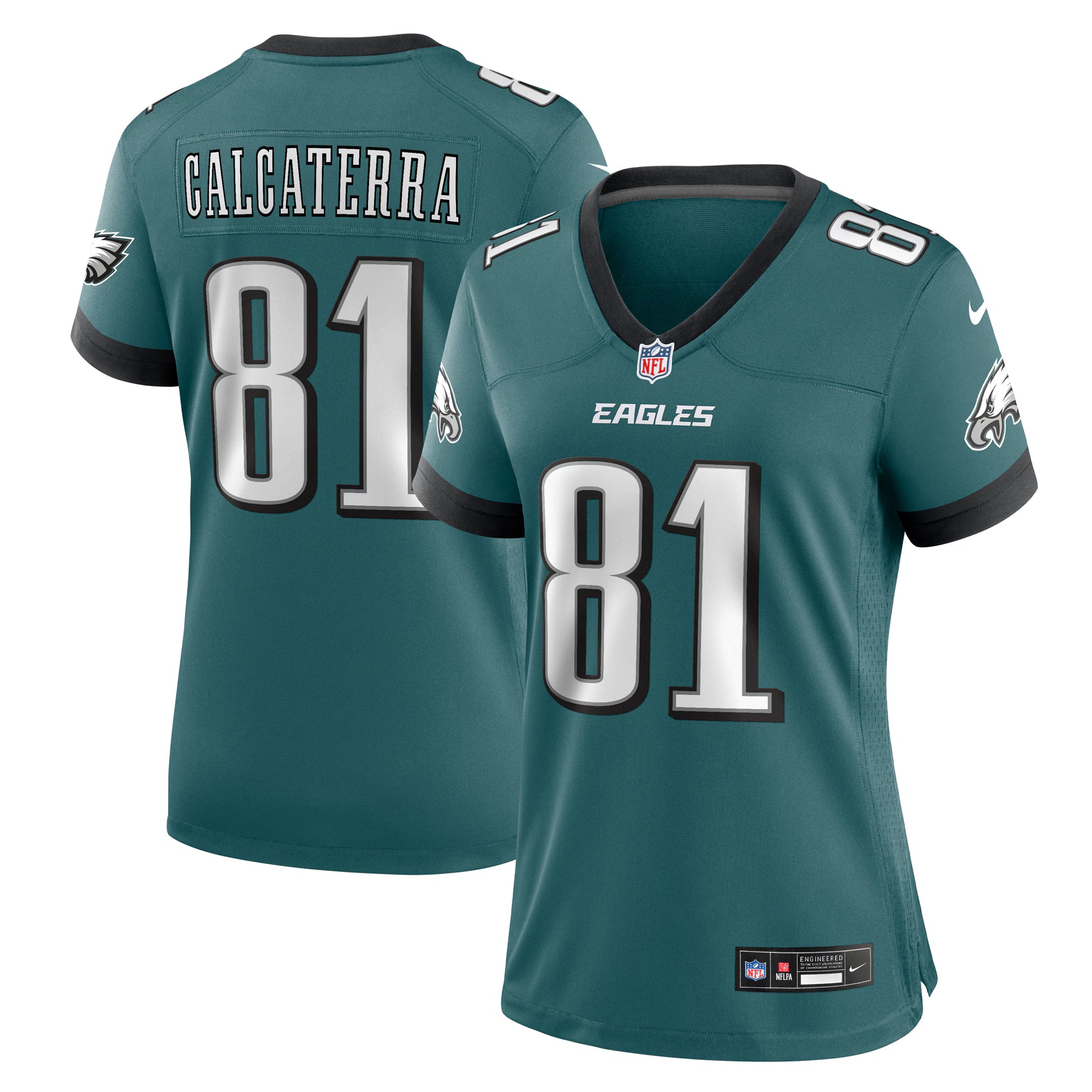 Grant Calcaterra Philadelphia Eagles Nike Women's Team Game Jersey - Midnight Green