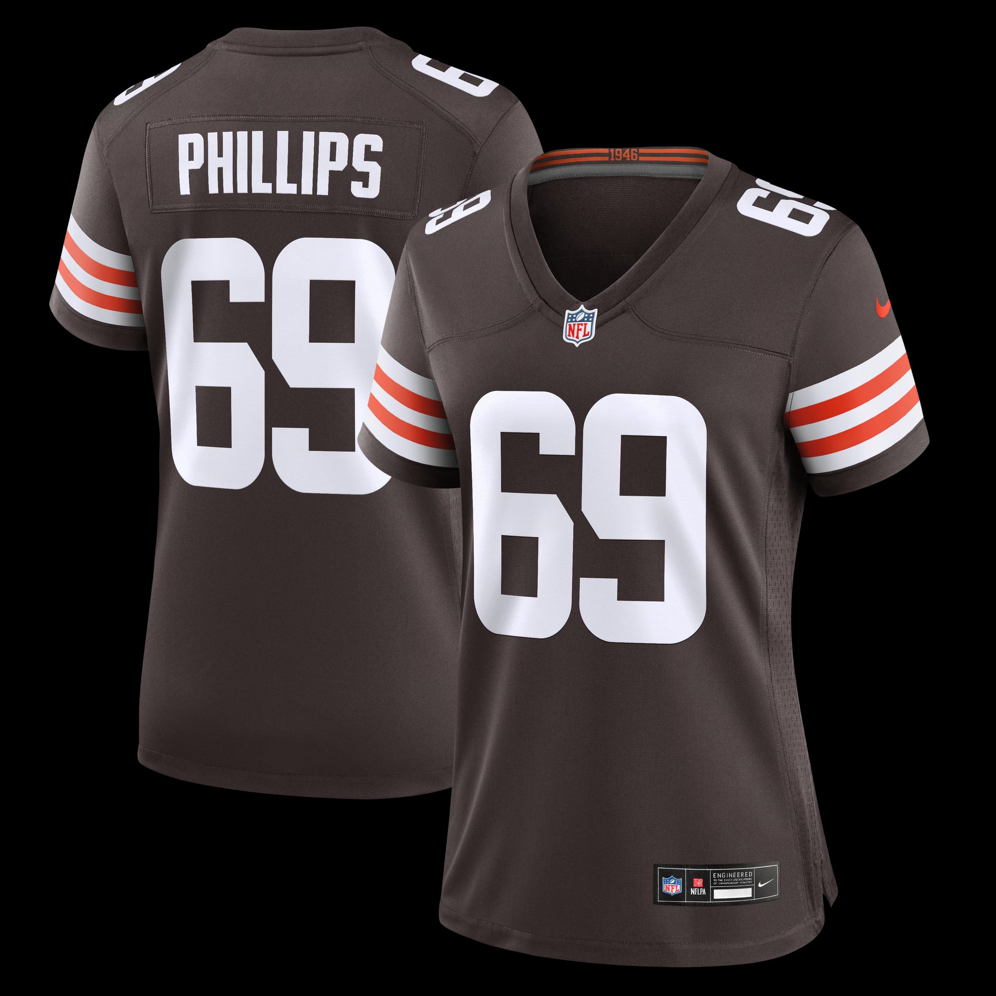 Tyre Phillips Cleveland Browns Nike Women's Team Game Jersey -  Brown