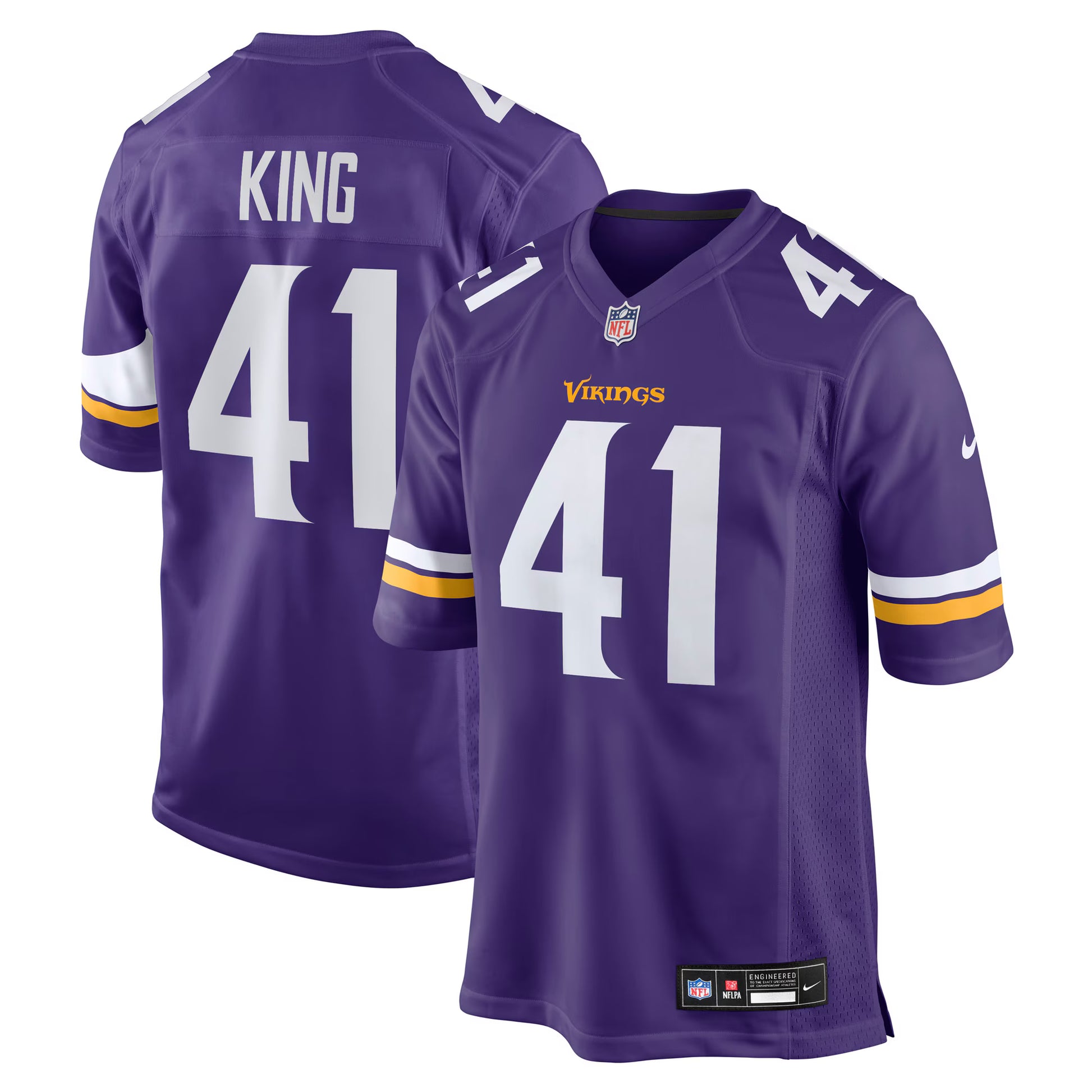 Kobe King Minnesota Vikings Nike Team Game Jersey -  Purple