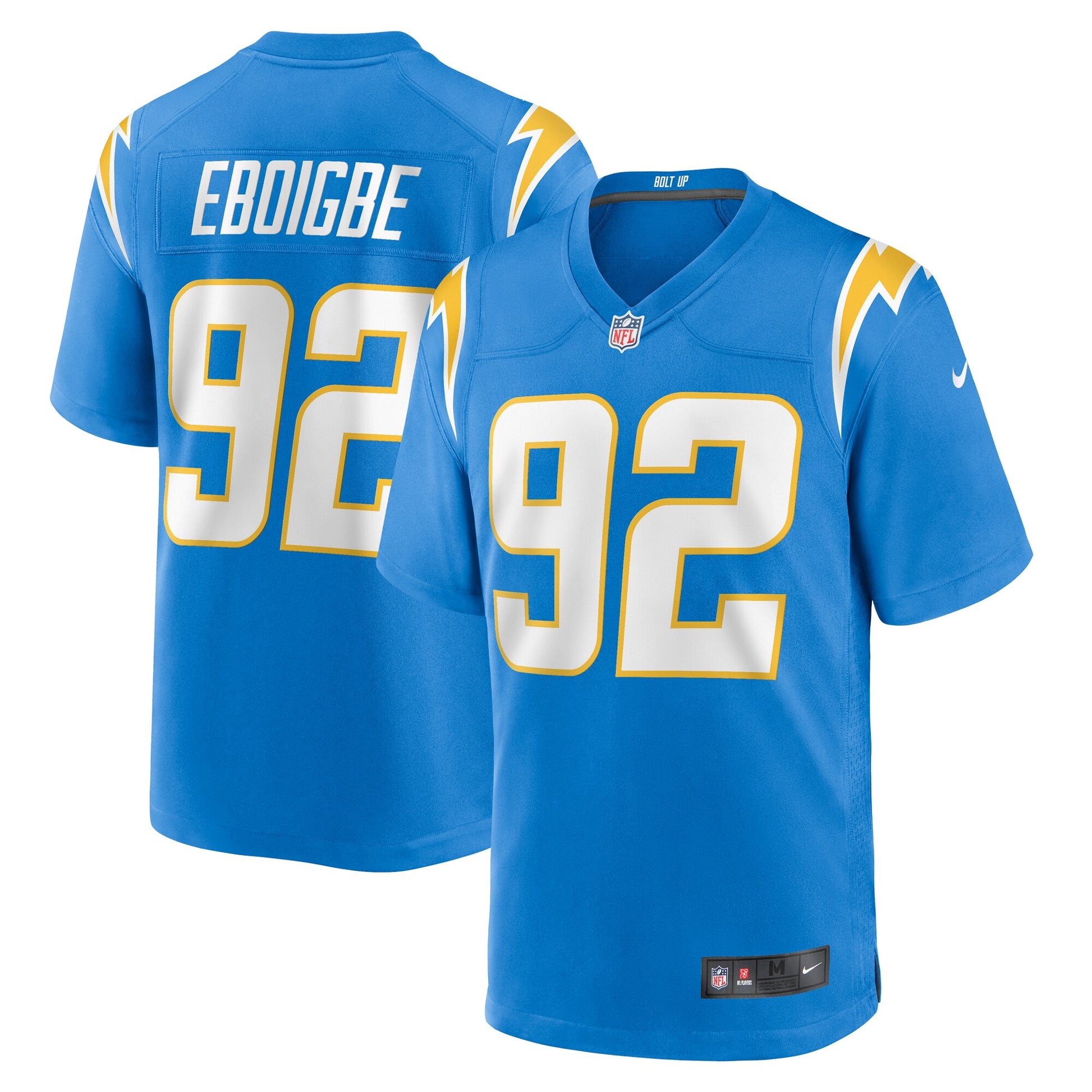 Justin Eboigbe Los Angeles Chargers Nike Team Game Jersey -  Powder Blue