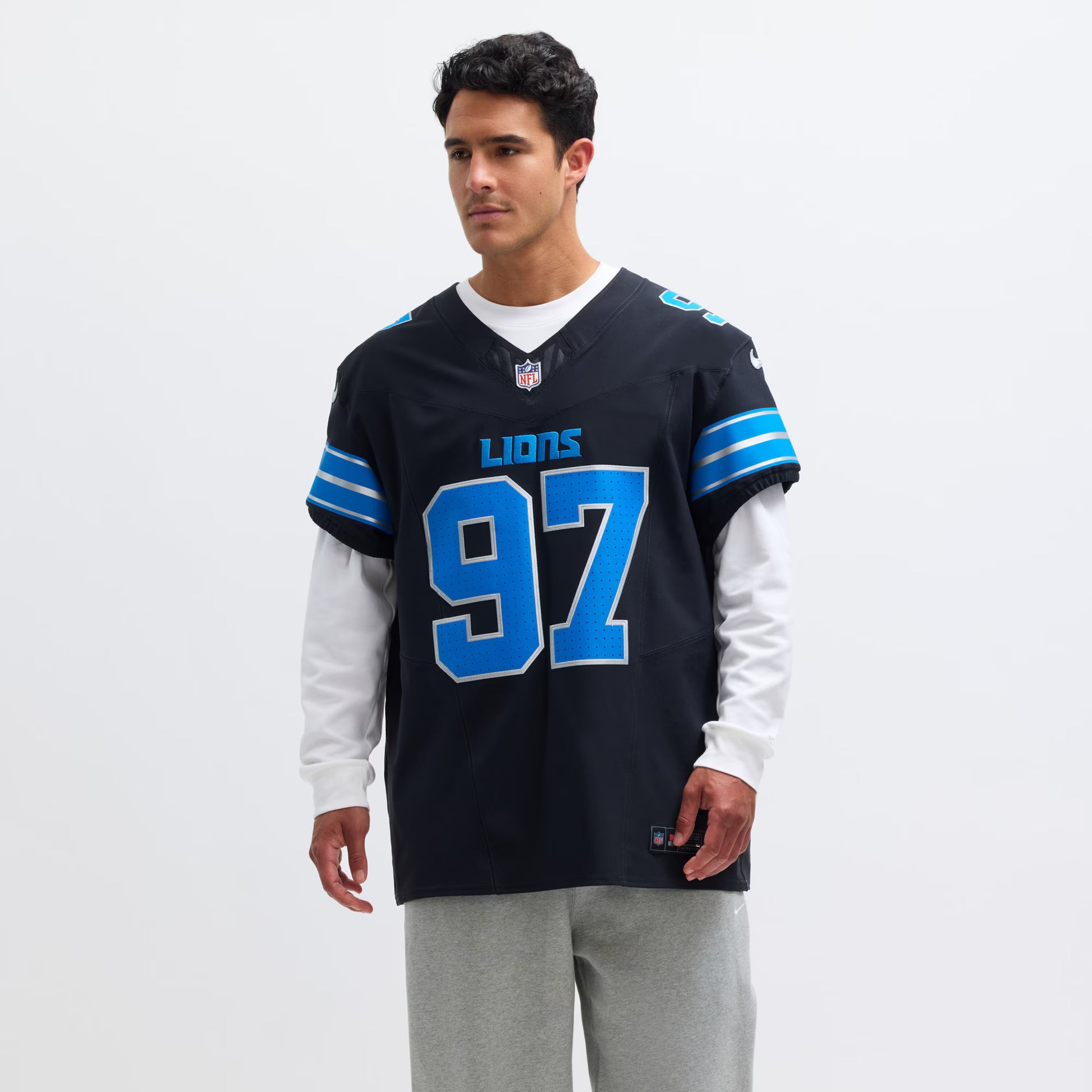 Aidan Hutchinson Detroit Lions Nike Alternate Vapor F.U.S.E. Elite Jersey - Black