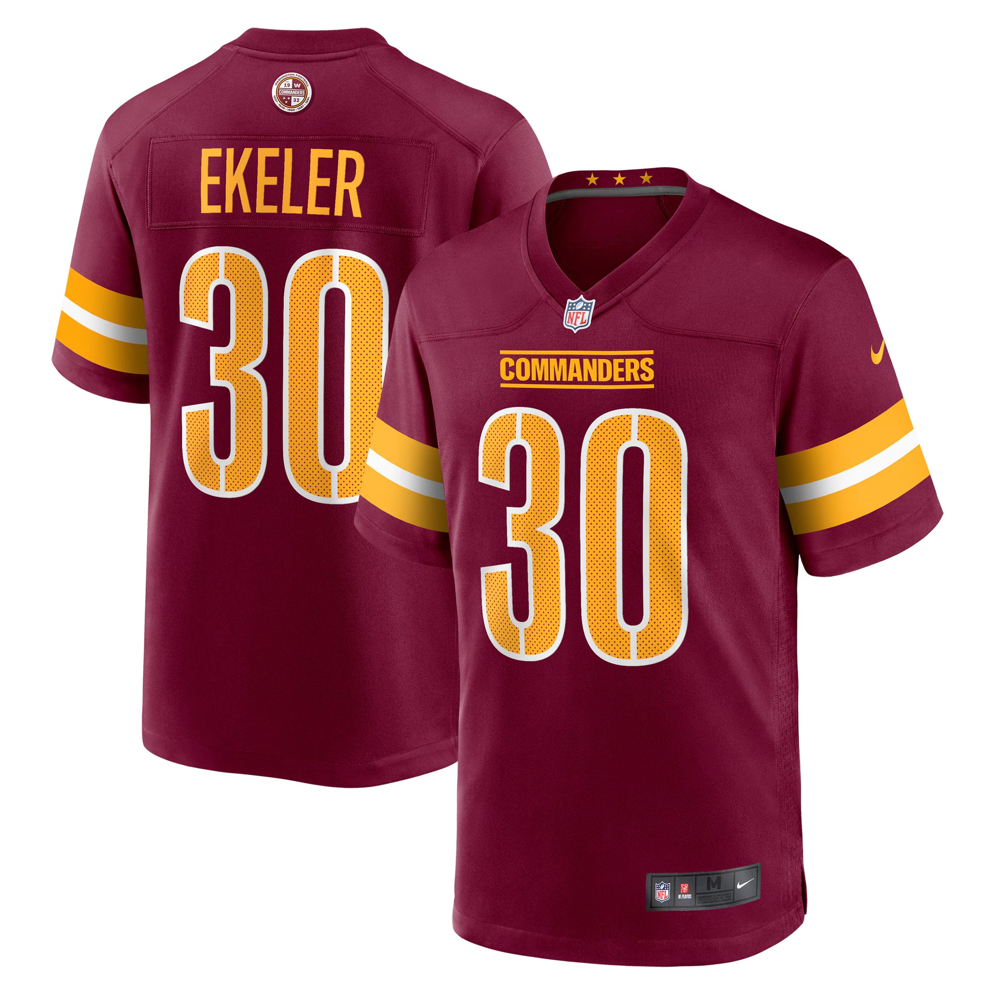 Austin Ekeler Washington Commanders Nike Game Player Jersey - Burgundy