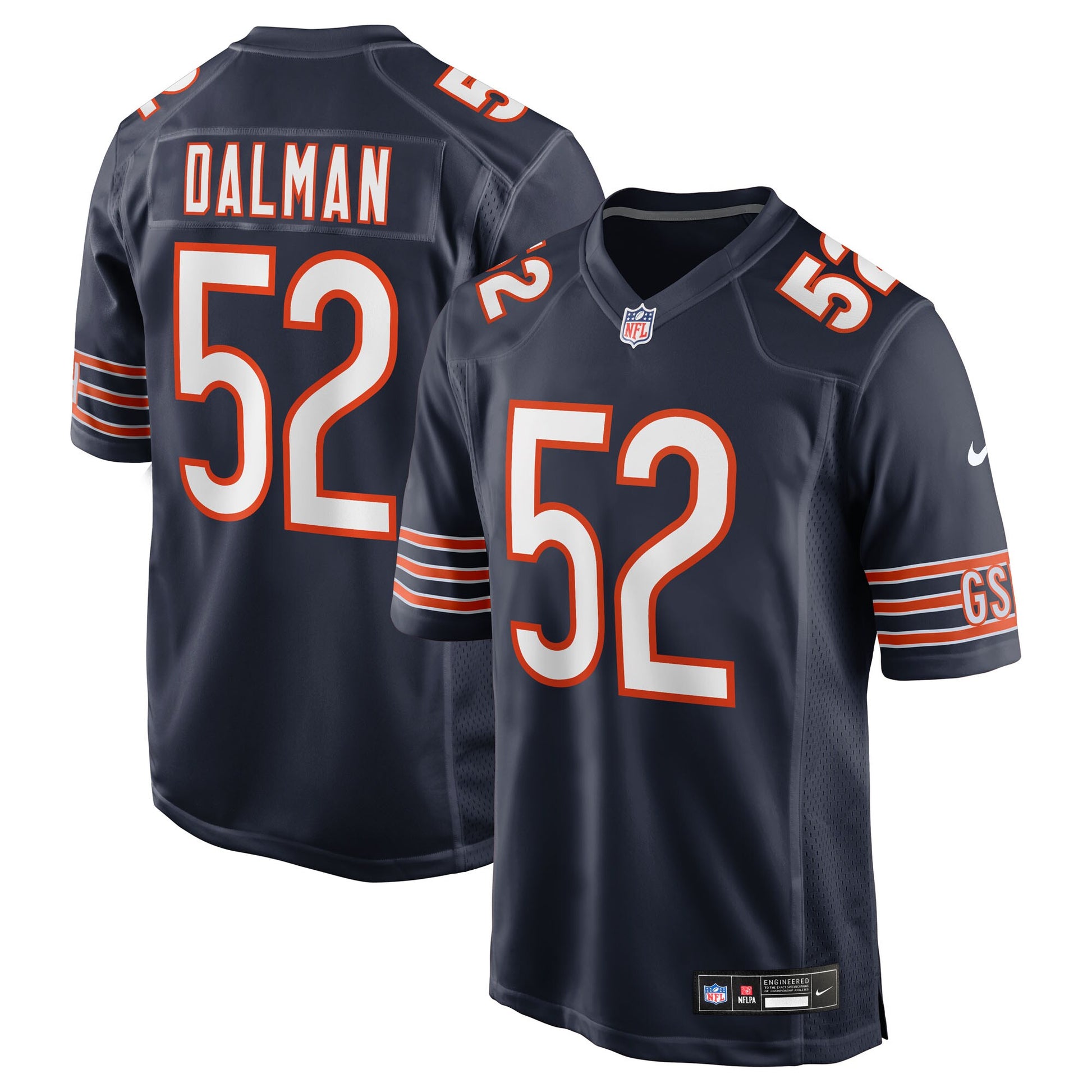 Drew Dalman Chicago Bears Nike Team Game Jersey -  Navy