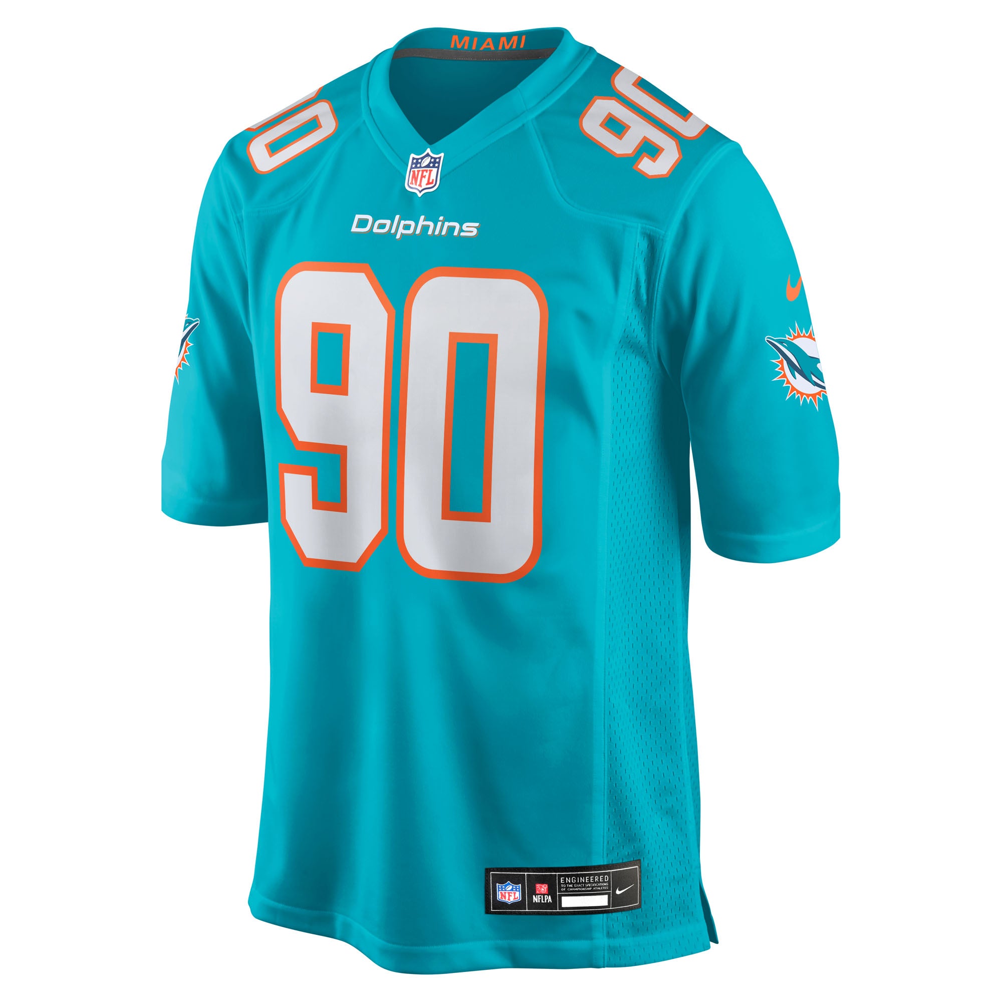Kenneth Grant Miami Dolphins Nike 2025 NFL Draft First Round Pick  Game Jersey - Aqua