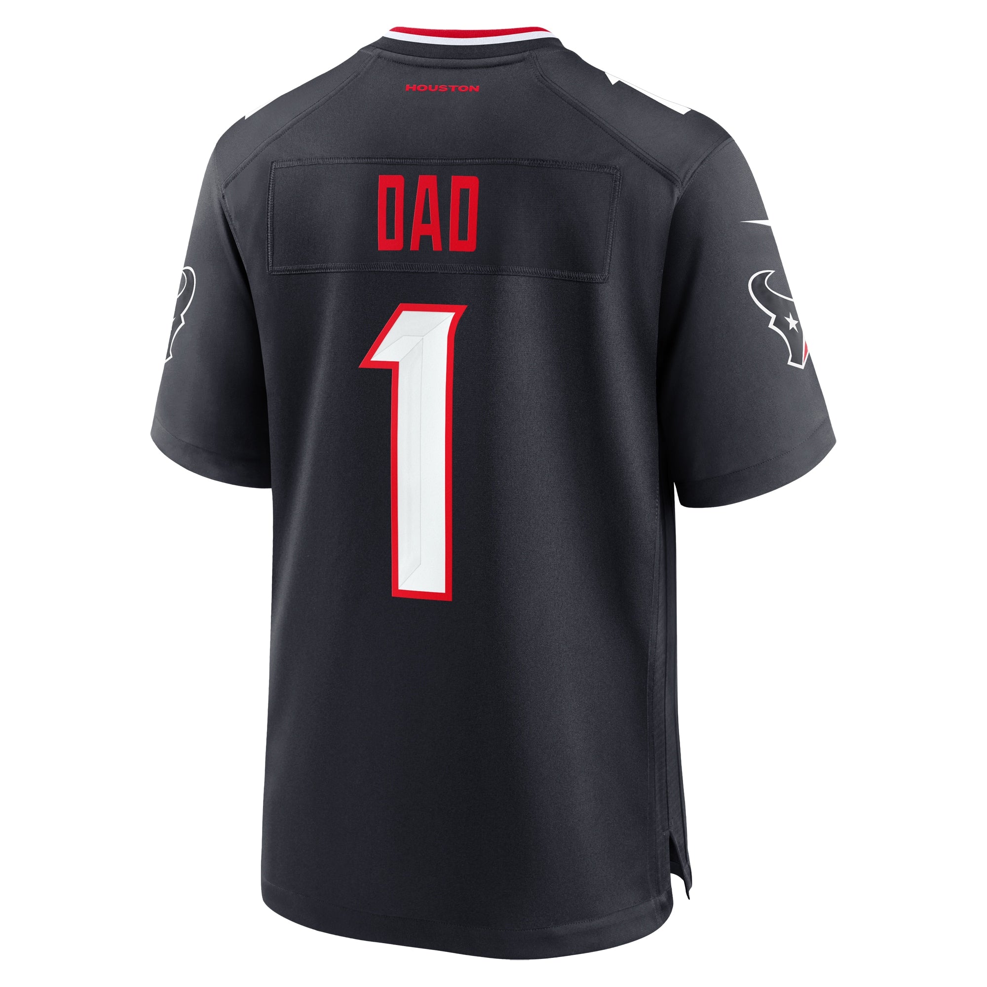 Houston Texans Nike #1 Dad Game Jersey - Navy