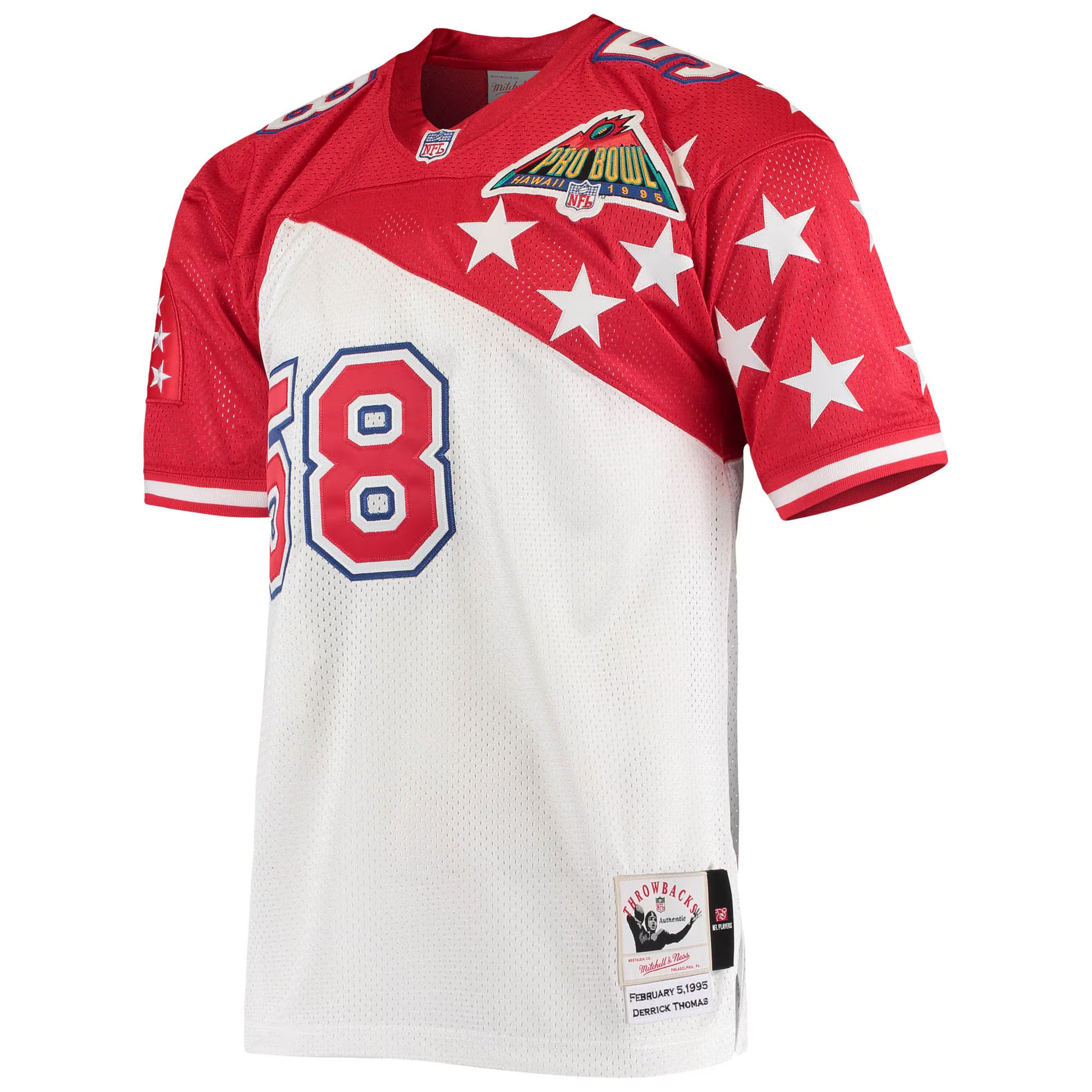 Derrick Thomas AFC Mitchell &amp; Ness 1995 Pro Bowl Authentic Jersey - White/Red
