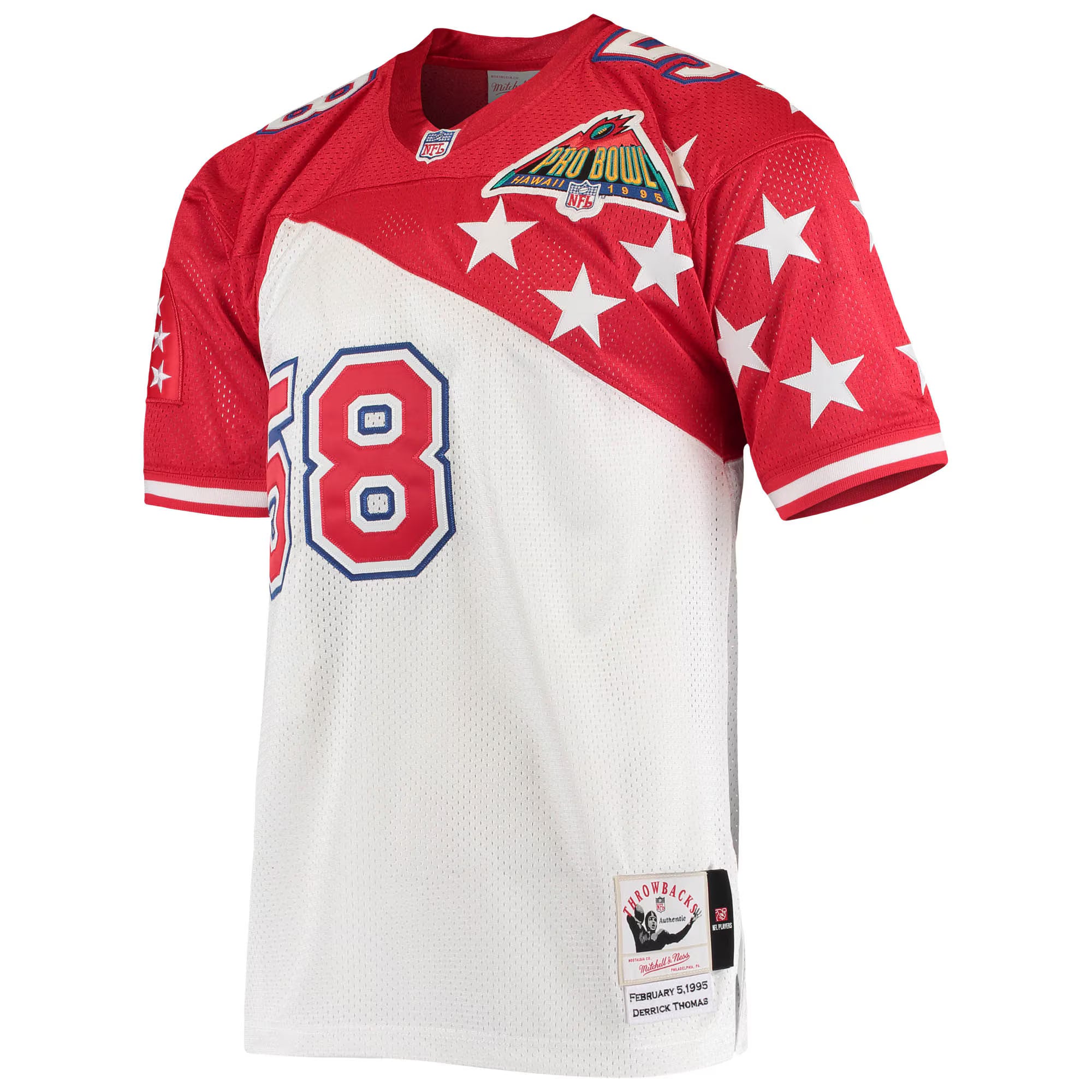 Derrick Thomas AFC Mitchell &amp; Ness 1995 Pro Bowl Authentic Jersey - White/Red